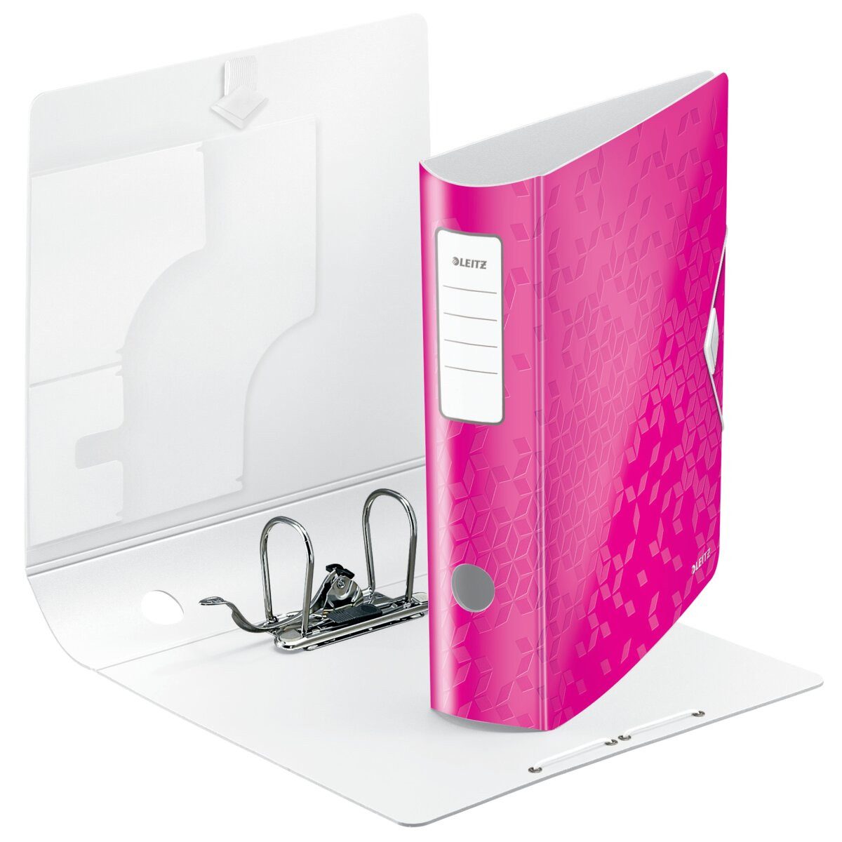 LEITZ Aktenordner Ordner Active Wow 180 Grad 8cm pink metallic Packung mit 5 Stück