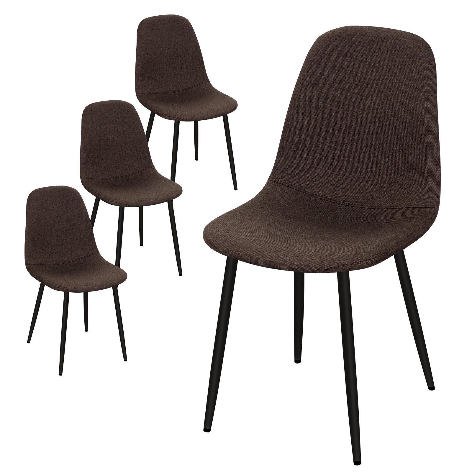 4-Fußstuhl Esszimmerstühle 4er Set, Stühle Esszimmer Küchenstuhl mit Metallbeinen