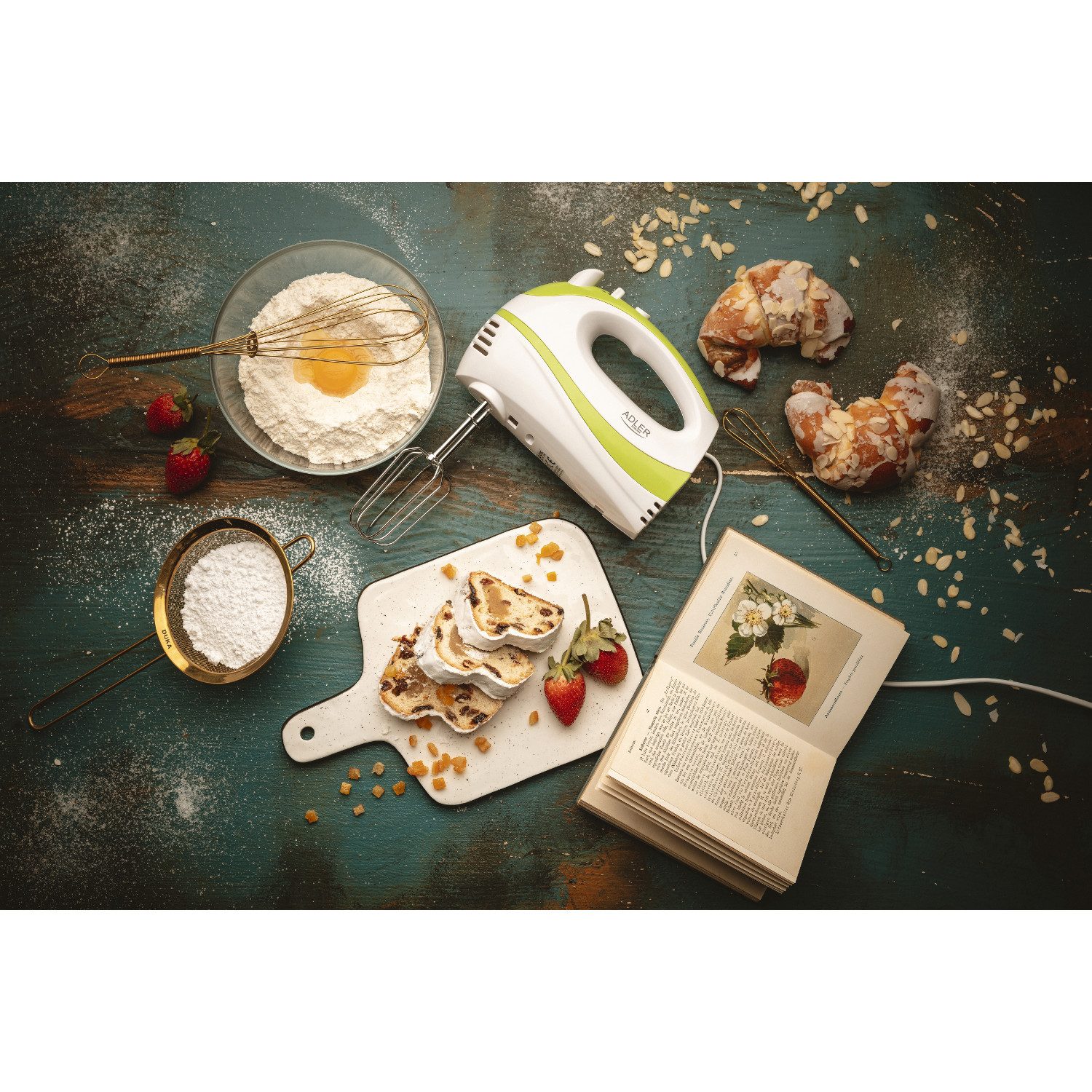 Adler Handmixer AD 4205 Küchenmixer 300 W, 300 W, TURBO-Taste – zur Beschleunigung der Arbeit