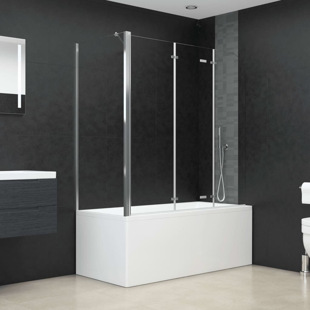 vidaXL Duschwand Duschabtrennung 120x69x130 cm Hartglas Transparent