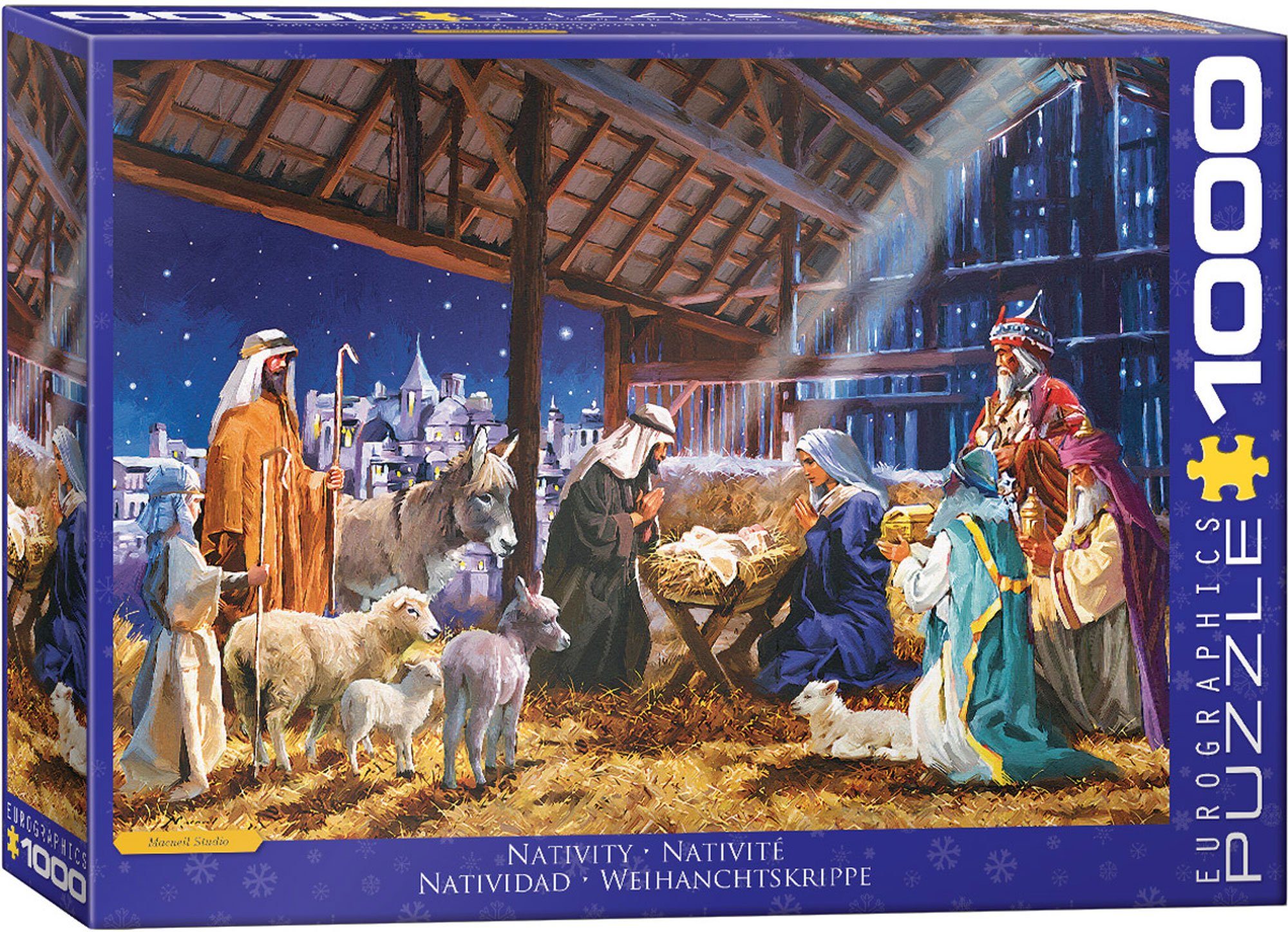 Puzzle 1000 Teile Puzzle - Puzzle - Weihnachtskrippe, Puzzleteile günstig online kaufen