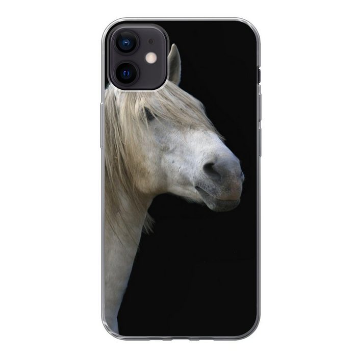 MuchoWow Handyhülle Pferde - Pilz - Schwarz Handyhülle Apple iPhone 12 Mini Smartphone-Bumper Print Handy