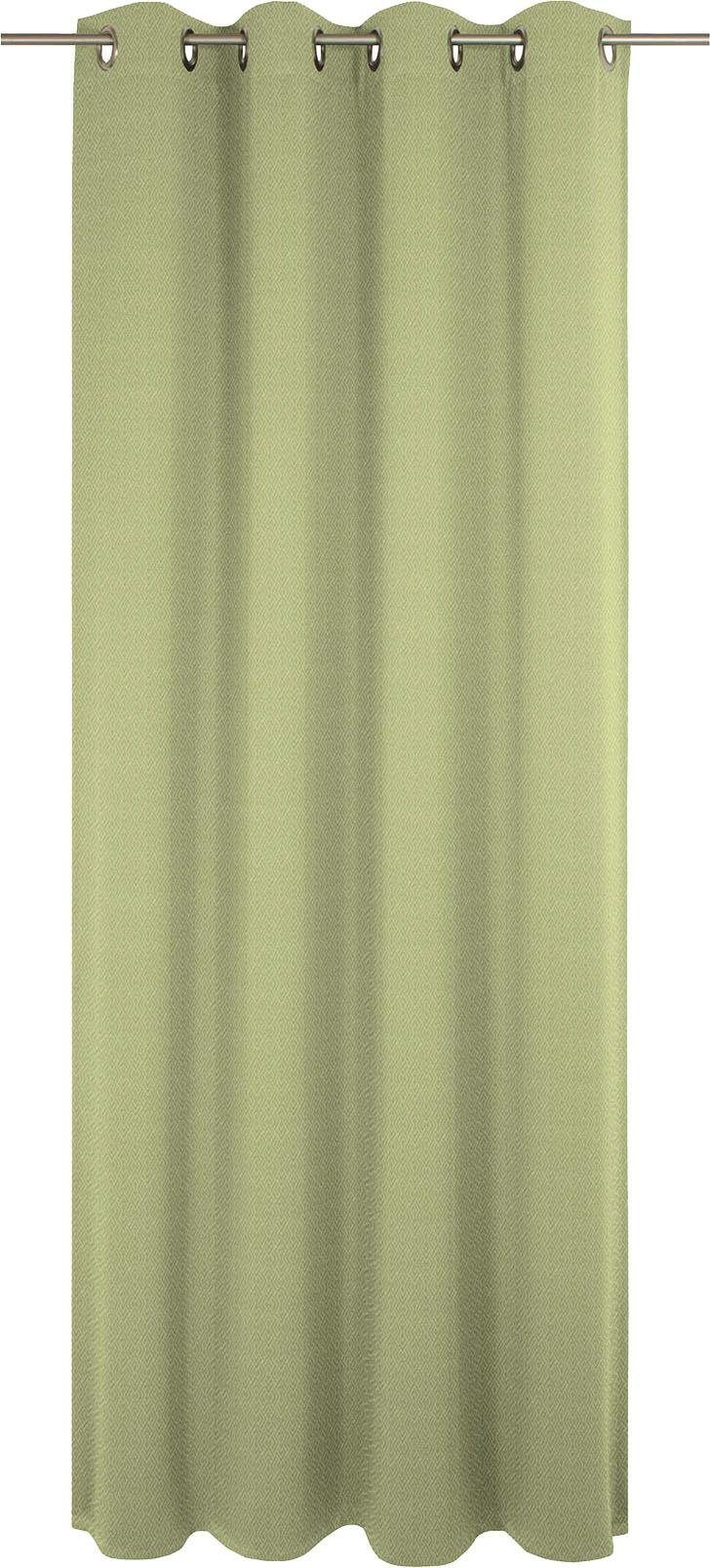 Vorhang St), hellgrün (1 Graphic Jacquard Ventus, Adam, blickdicht, Ösen