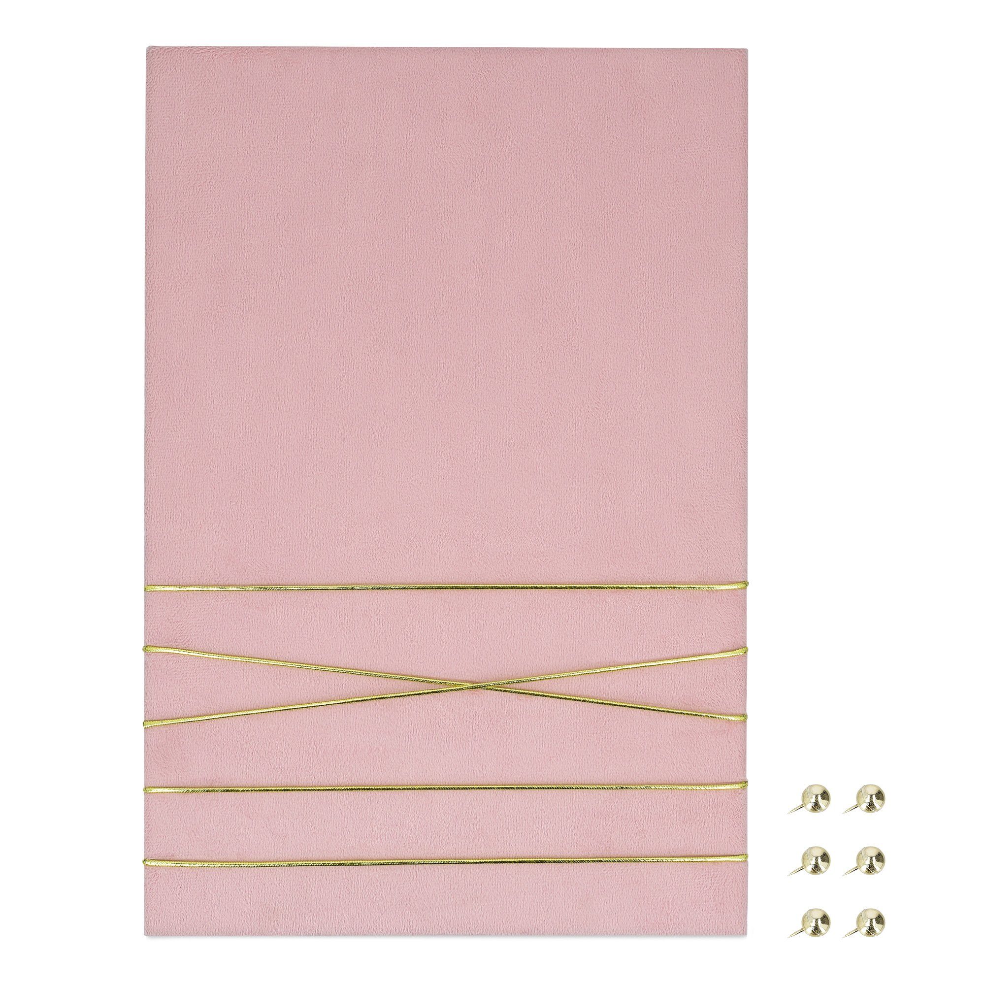 Navaris Memoboard Collage Fotowand aus Samt - 44x30cm - Bilderhalter - inkl. Stecknadeln, (1-tlg)