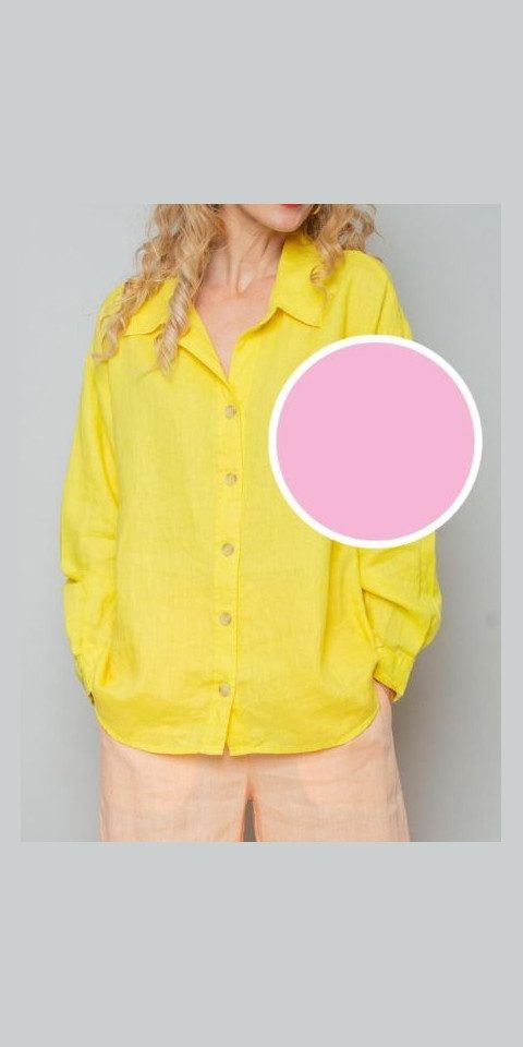 Hemdbluse Leinenbluse EMILY VAN DEN BERGH pink