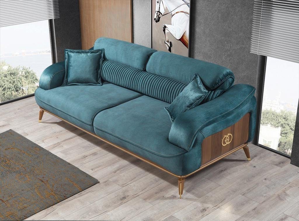 Europa Gepolsterte 3 Sofa Dreisitzer Couches Luxus JVmoebel Textil, in Teile, Made 1 Sofas Couch Sofa Sitzer