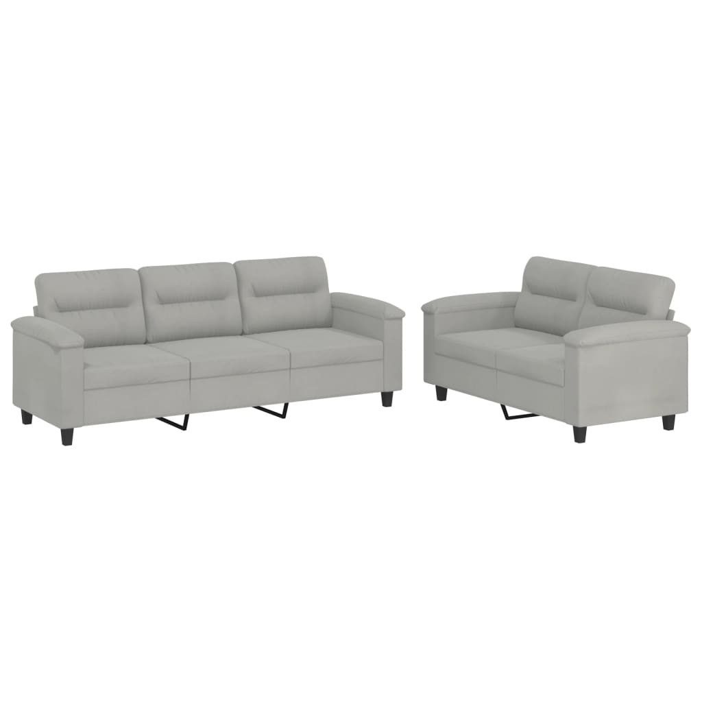 vidaXL Sofa 2-tlg. Sofagarnitur mit Kissen günstig online kaufen