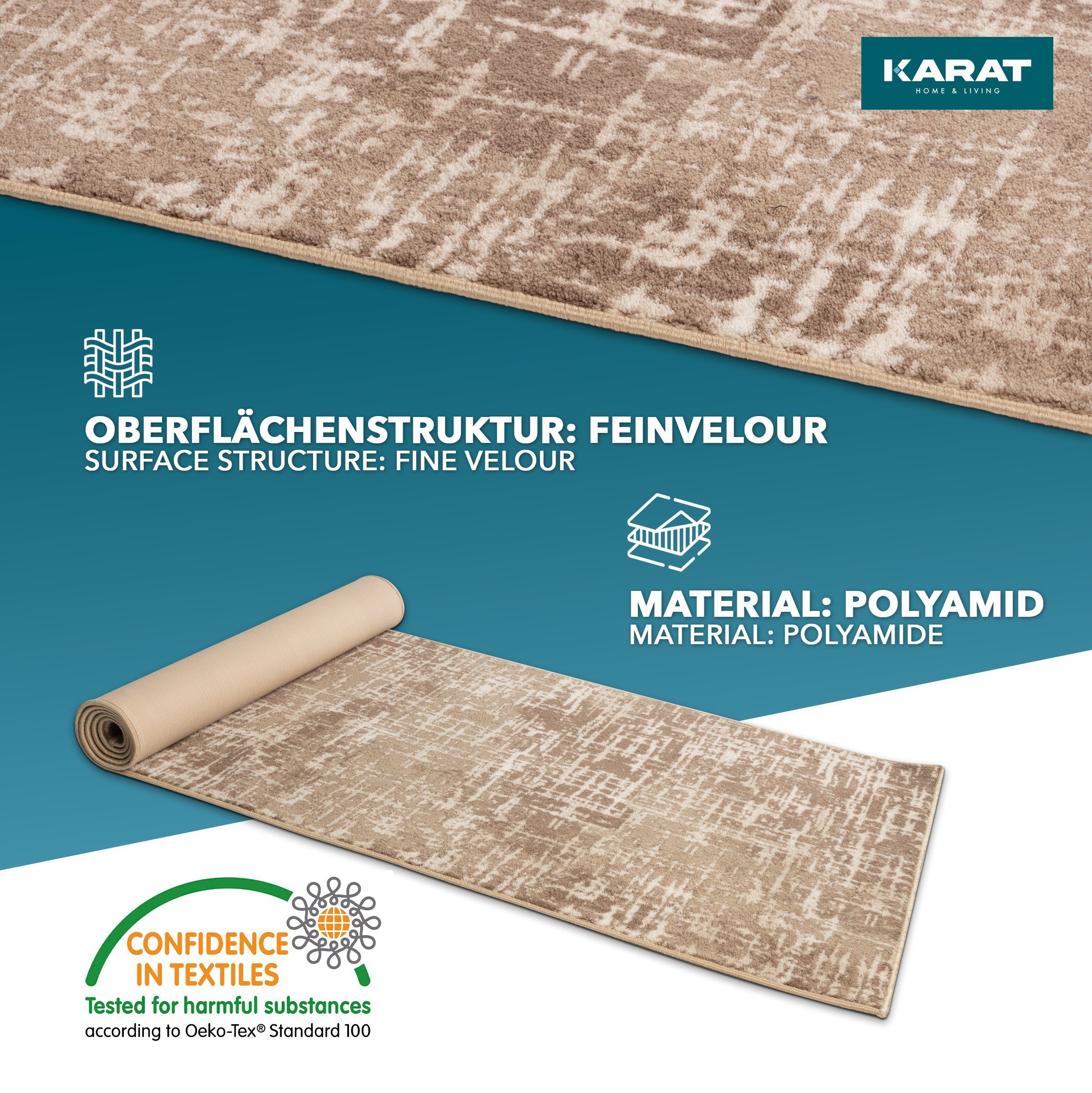 Karat Designteppich Teppich-Läufer Epic