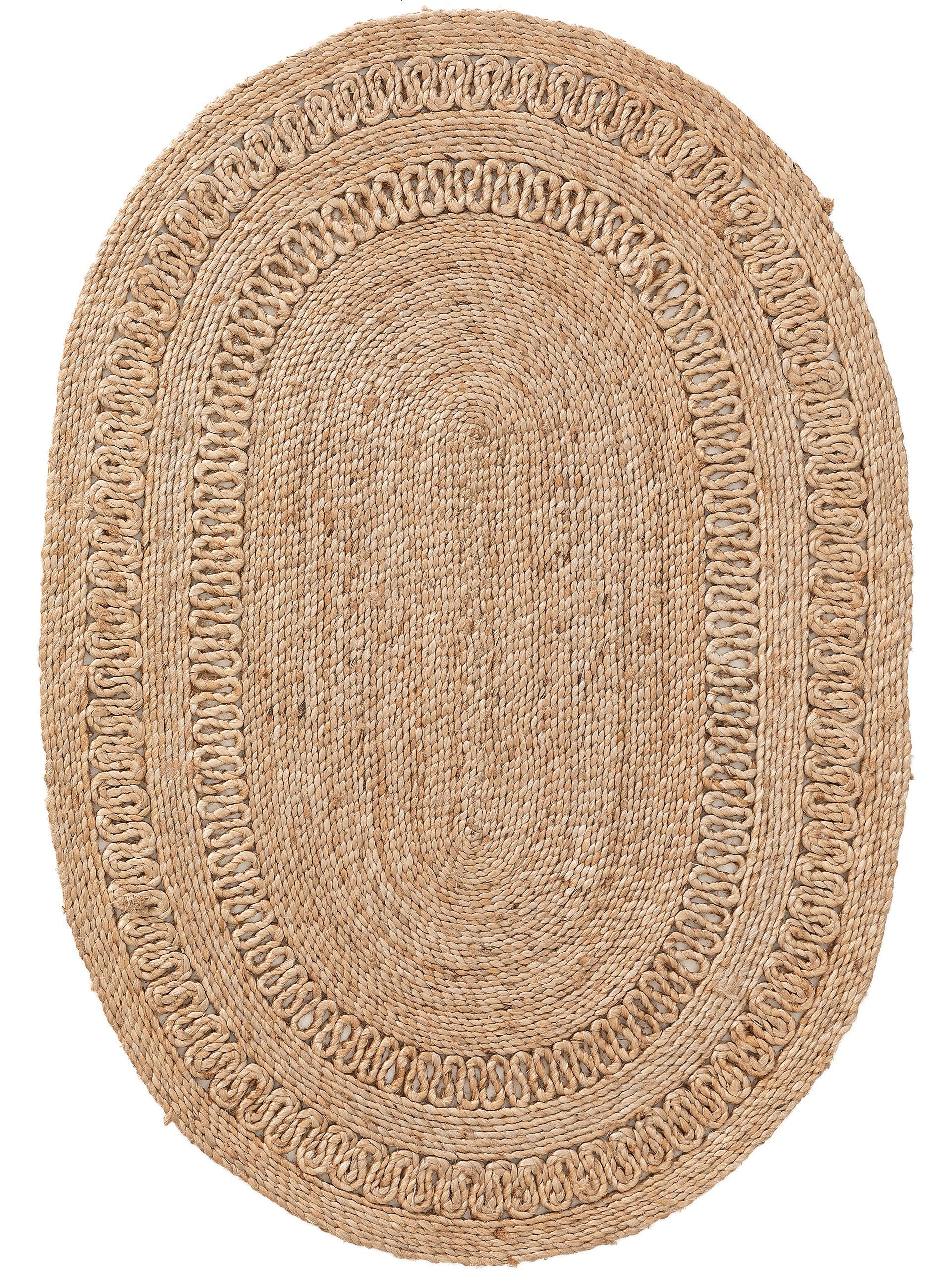 Teppich Kamala, benuta, oval, Höhe: 6 mm, Kunstfaser, Berber, Ethno-Style, Wohnzimmer