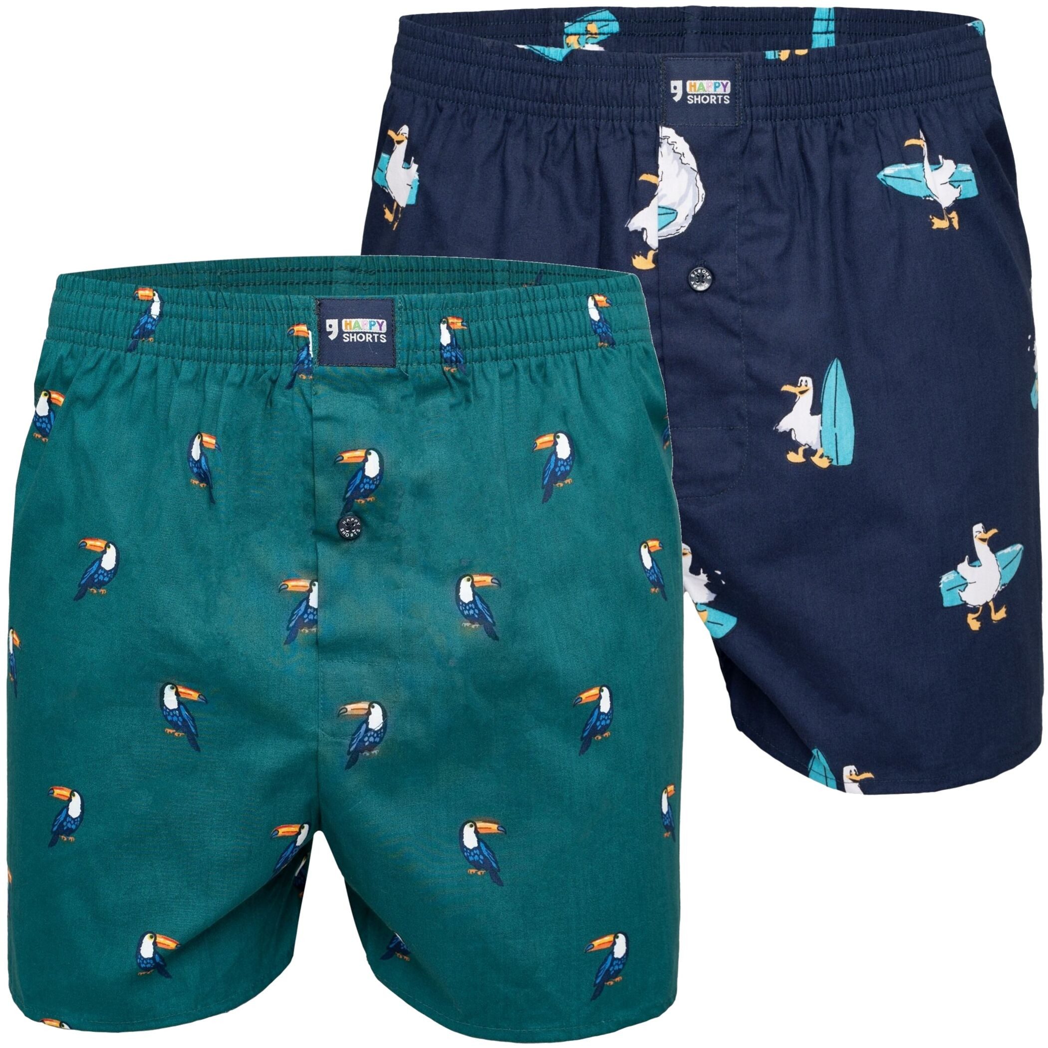 HAPPY SHORTS Boxershorts 2er Pack Happy Shorts X Herren Boxershorts, mit Su günstig online kaufen