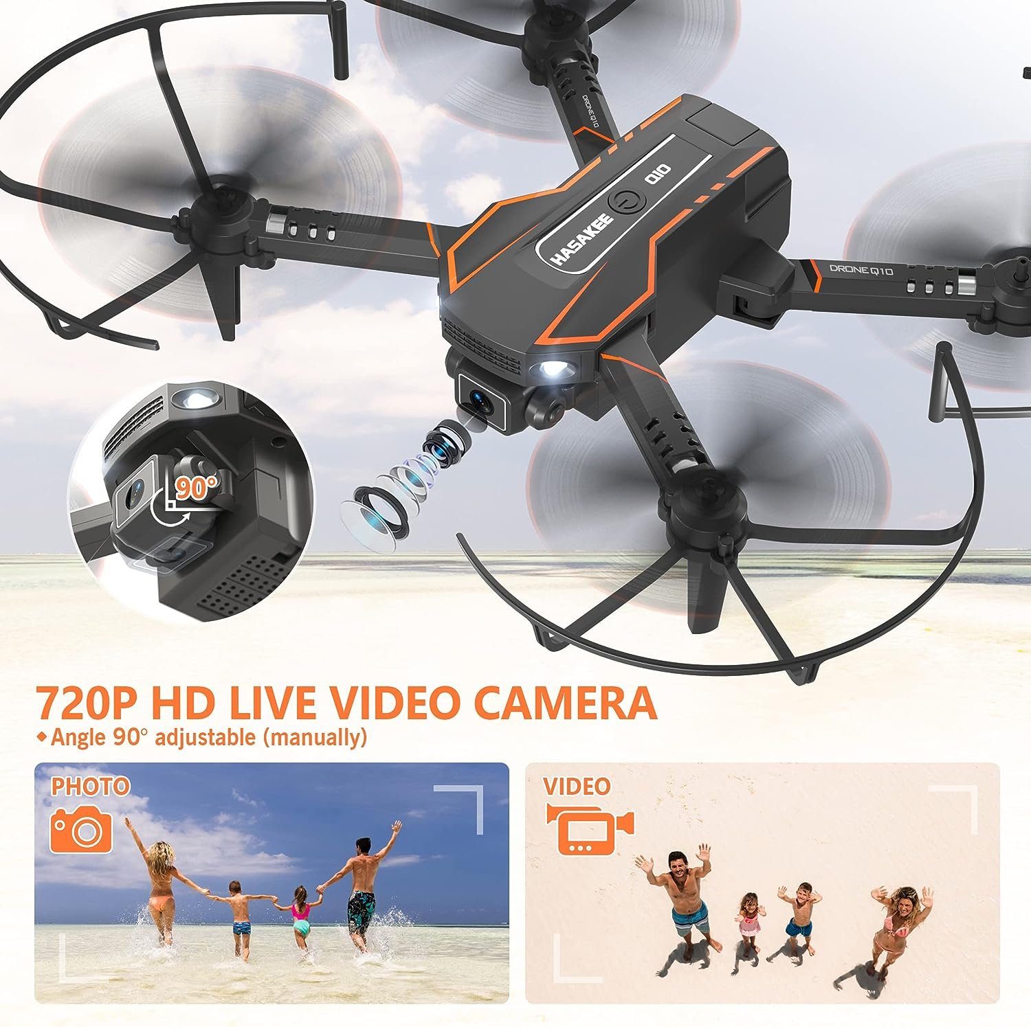 Kopflos mit Drone 3D FPV Übertragung, AVIALOGIC Kamera (1280 Modus, Drohne WiFi Kinder, Quadcopter 720P, für Flip, mit RC x Höhenhaltung)