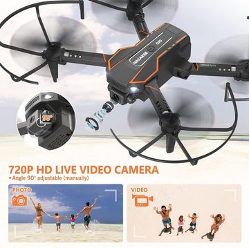 AVIALOGIC mit Kamera für Kinder, RC Drone Quadcopter Drohne (1280 x 720P, mit FPV WiFi Übertragung, Kopflos Modus, 3D Flip, Höhenhaltung)