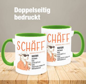 Shirtracer Tasse Schäff - Geschenk Chef Leiter Vorgesetzter Anführer Lustig Witzig Weih, Keramik, Kaffeetasse Job Geschenk