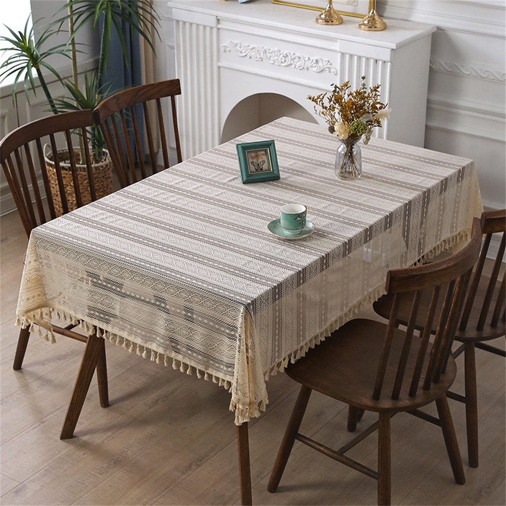RWEUOQ Tischdecke Tischdecke gewebte hohle BohemianStyle günstig online kaufen