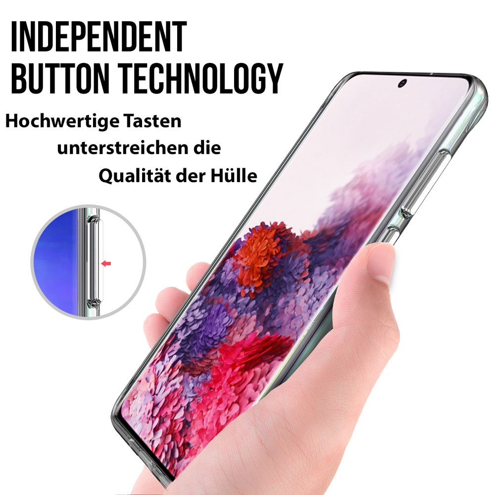 FITSU Handyhülle Transparente Handyhülle für Samsung Galaxy Hülle Slim Case Schutzhülle, Hülle für Samsung Galaxy S24 Ultra, S24, S23, S22, S21, S20, S9, S8