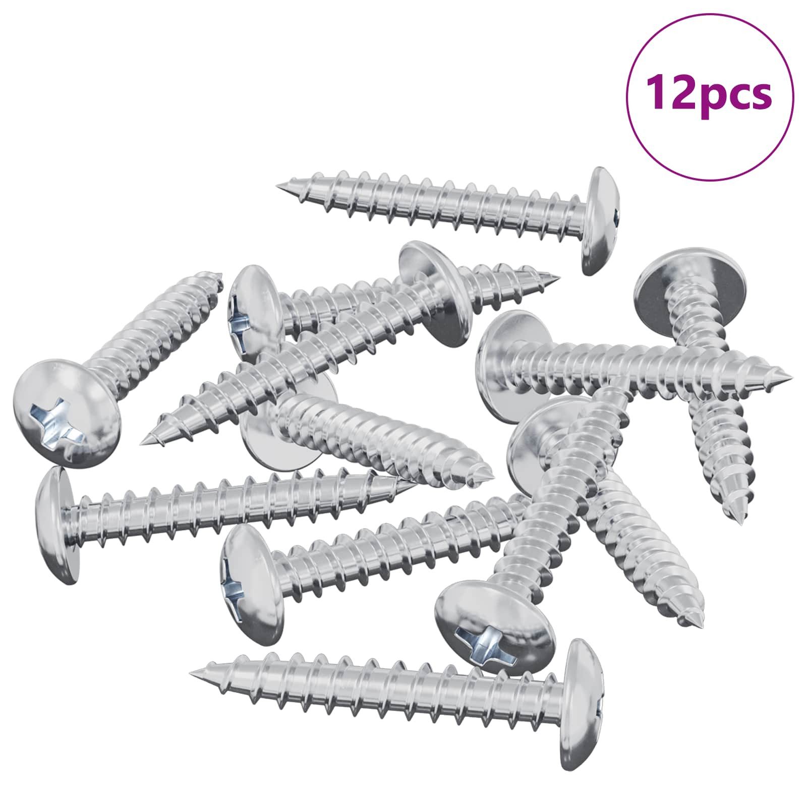 vidaXL Schraube Selbstschneidender Nagel 12 stk. Zink-beschichtet 4 x 25 mm, (12 St)