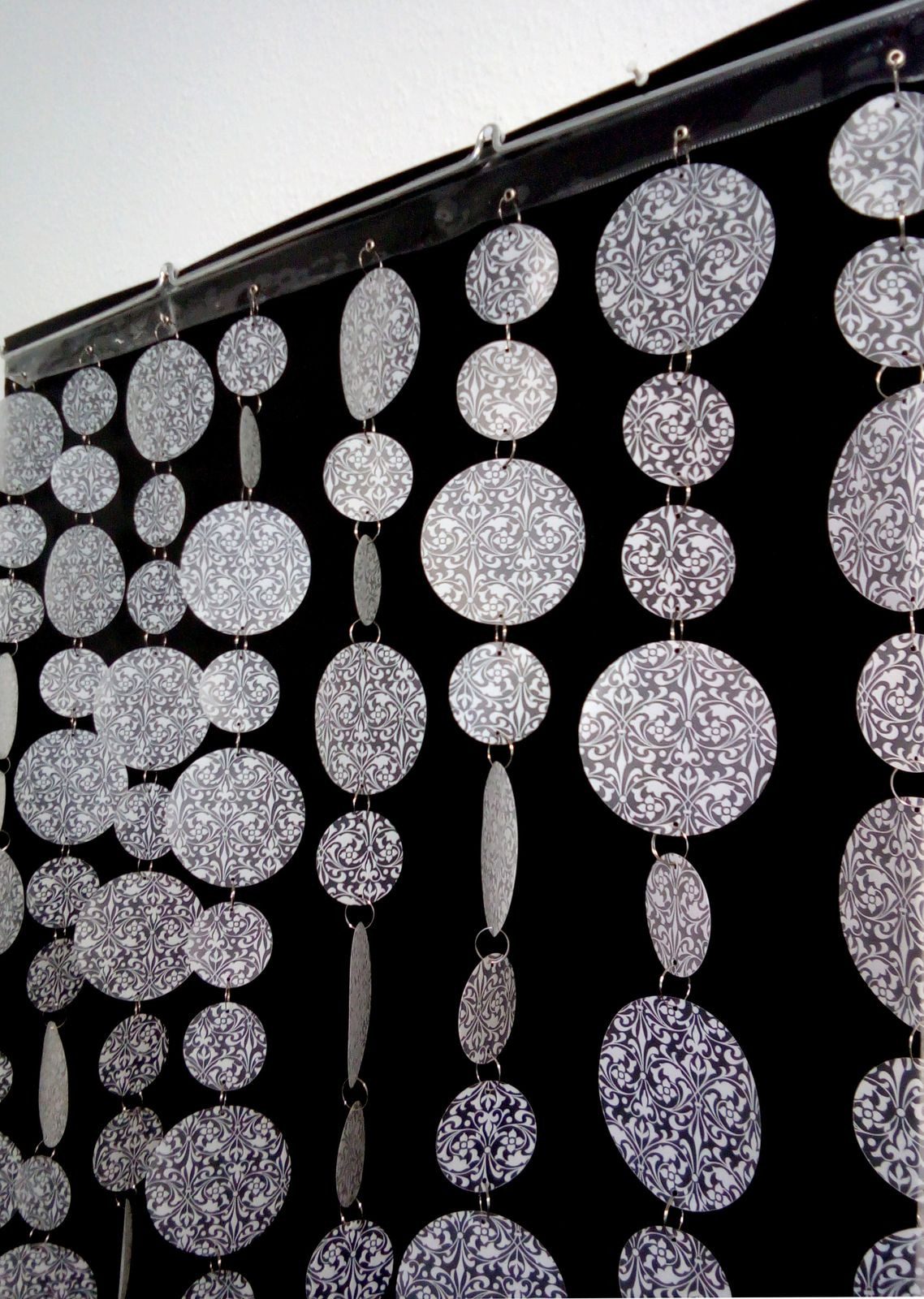 Morel SAS Türvorhang Türvorhang Kunststoff BAROQUE BLANC Maße 90x200cm