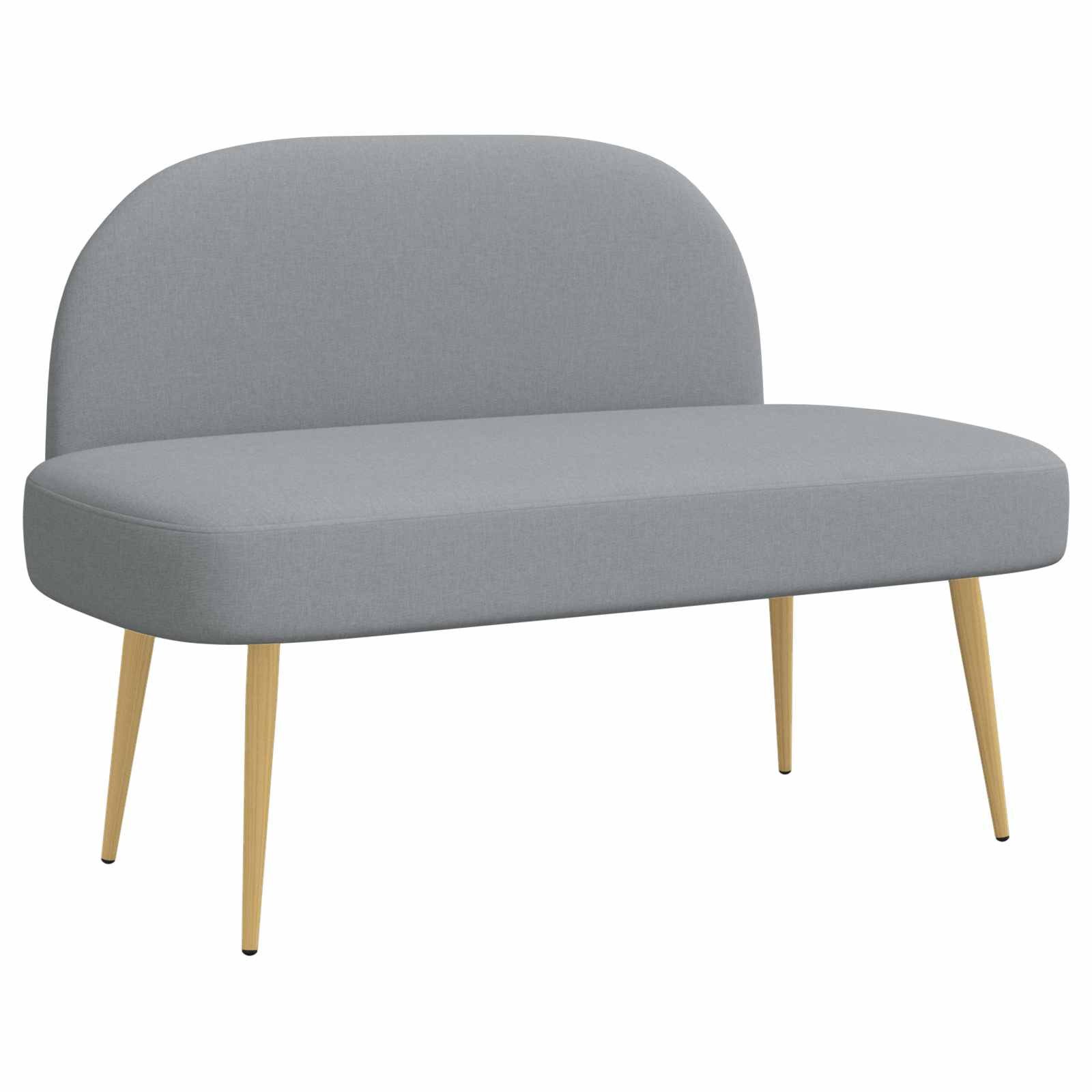 vidaXL Gepolsterte Bank mit Rückenlehne Hellgrau 110 x 60 x 76 cm (1-St)