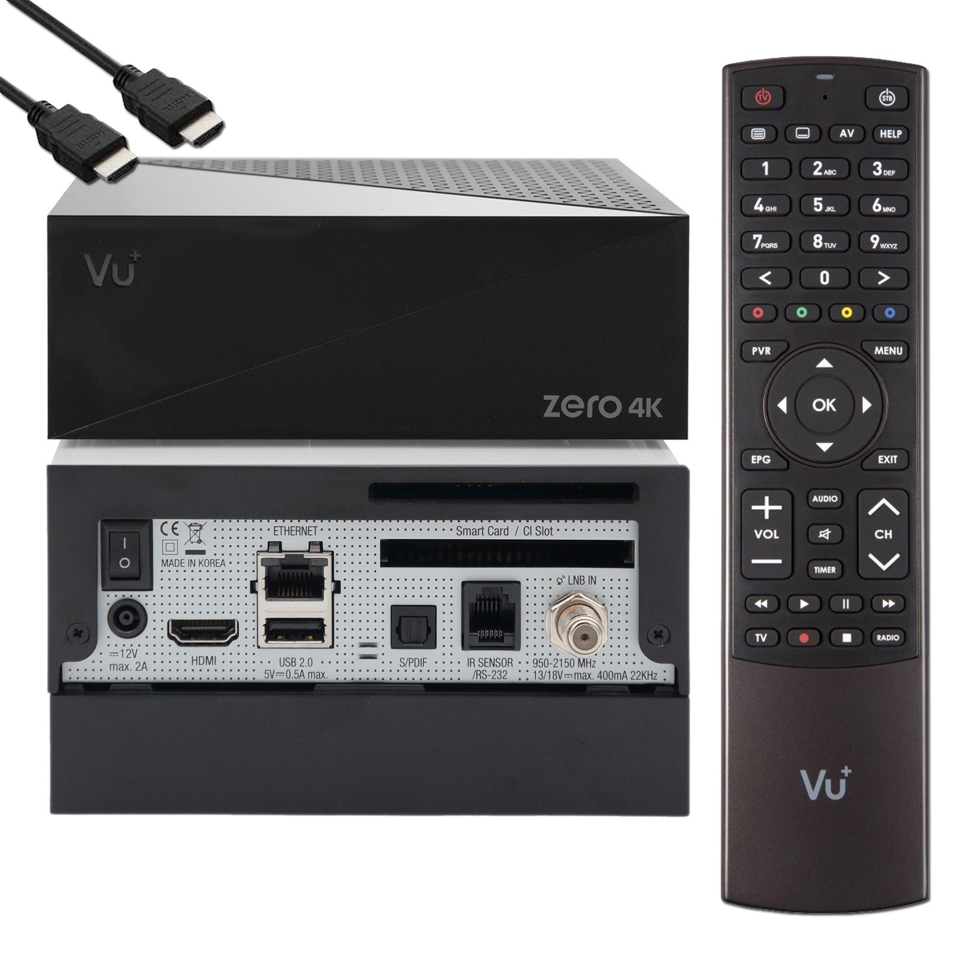VU+ Zero 4K 1x DVB-S2X Multistream Linux UHD Receiver + 1TB HDD SAT-Receiver