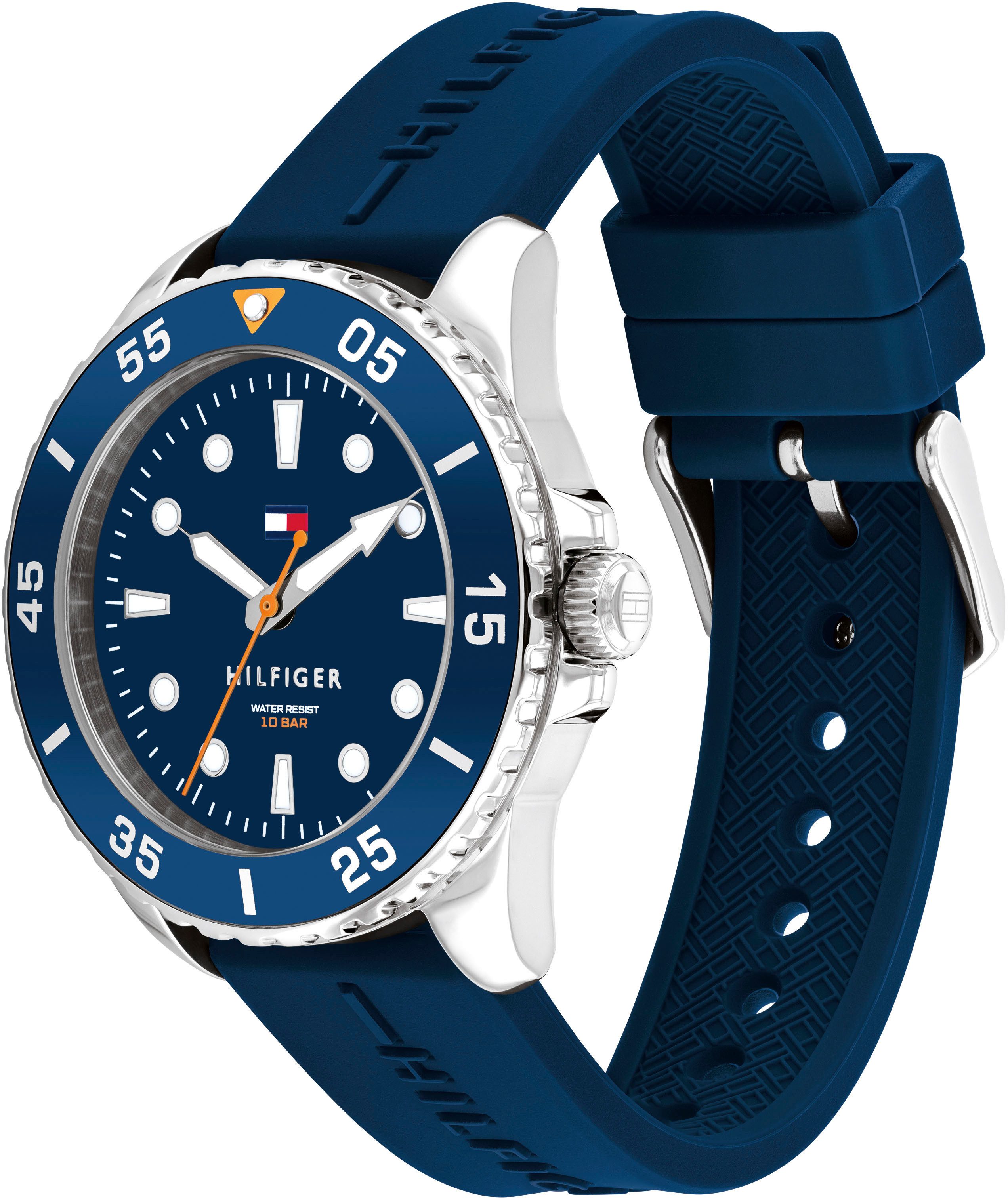 Tommy Hilfiger Quarzuhr KIDS 1720047, Armbanduhr, Kinderuhr, analog, Silikonarmband, Geschenkidee