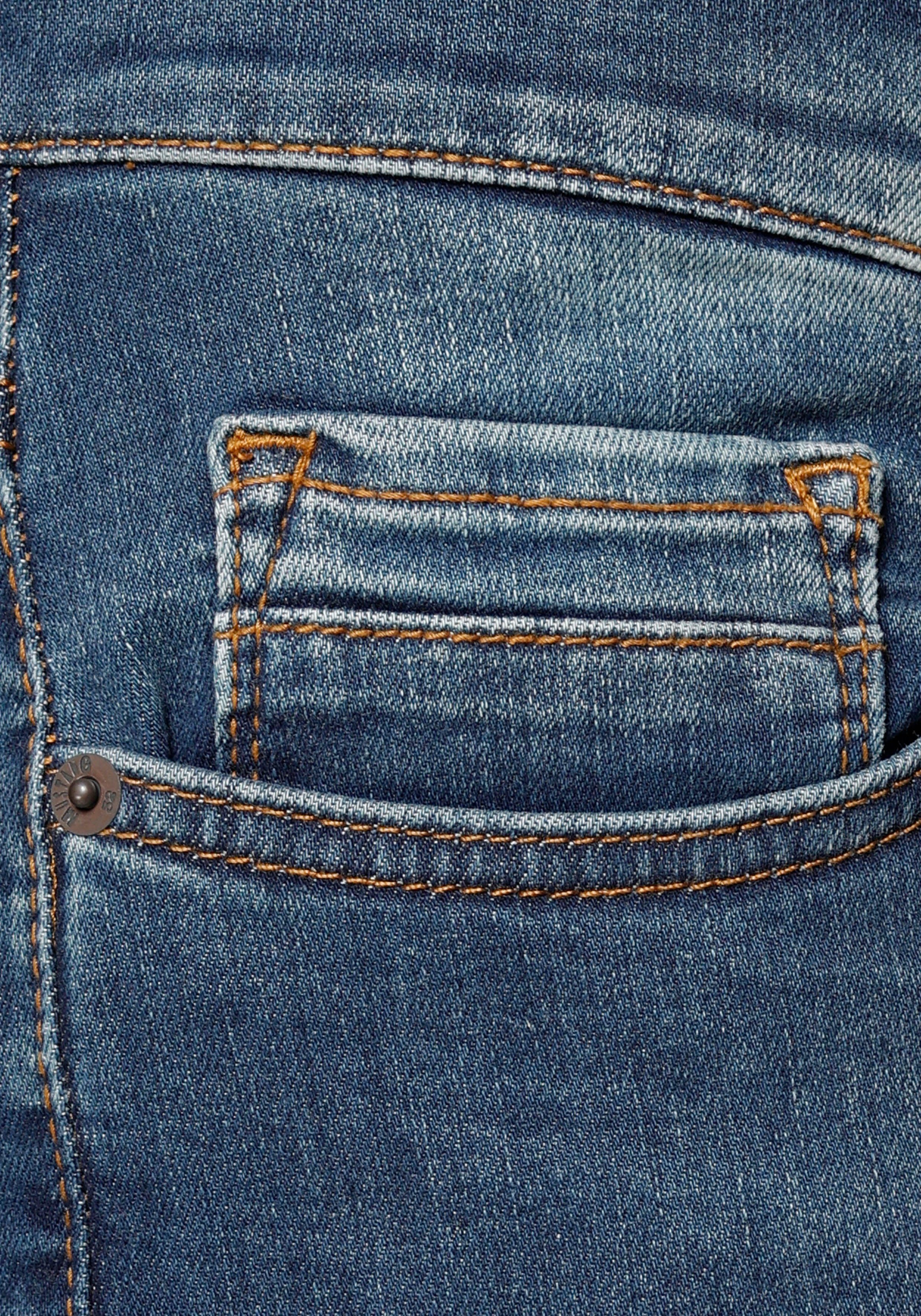 Slim Look Style Vegas medium used leichter MUSTANG dark 5-Pocket-Jeans