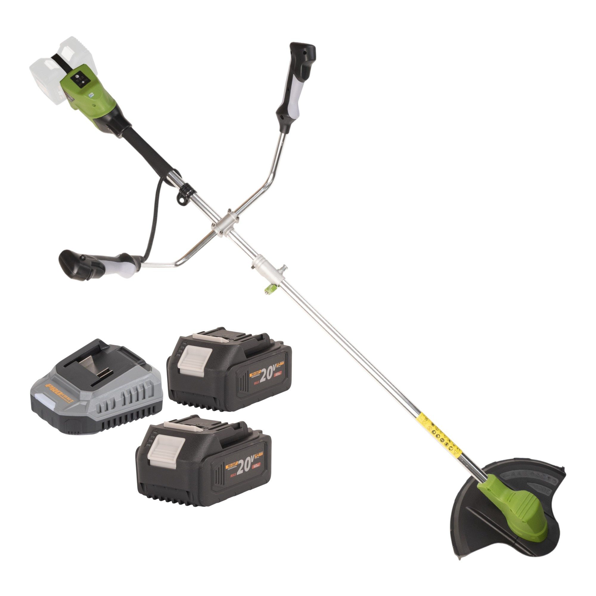 PRO CRAFT Akku-Freischneider PTA40 40 V (2x 20 V) 300mm Brushless + 2x Akku 4,0 Ah + Ladegerät