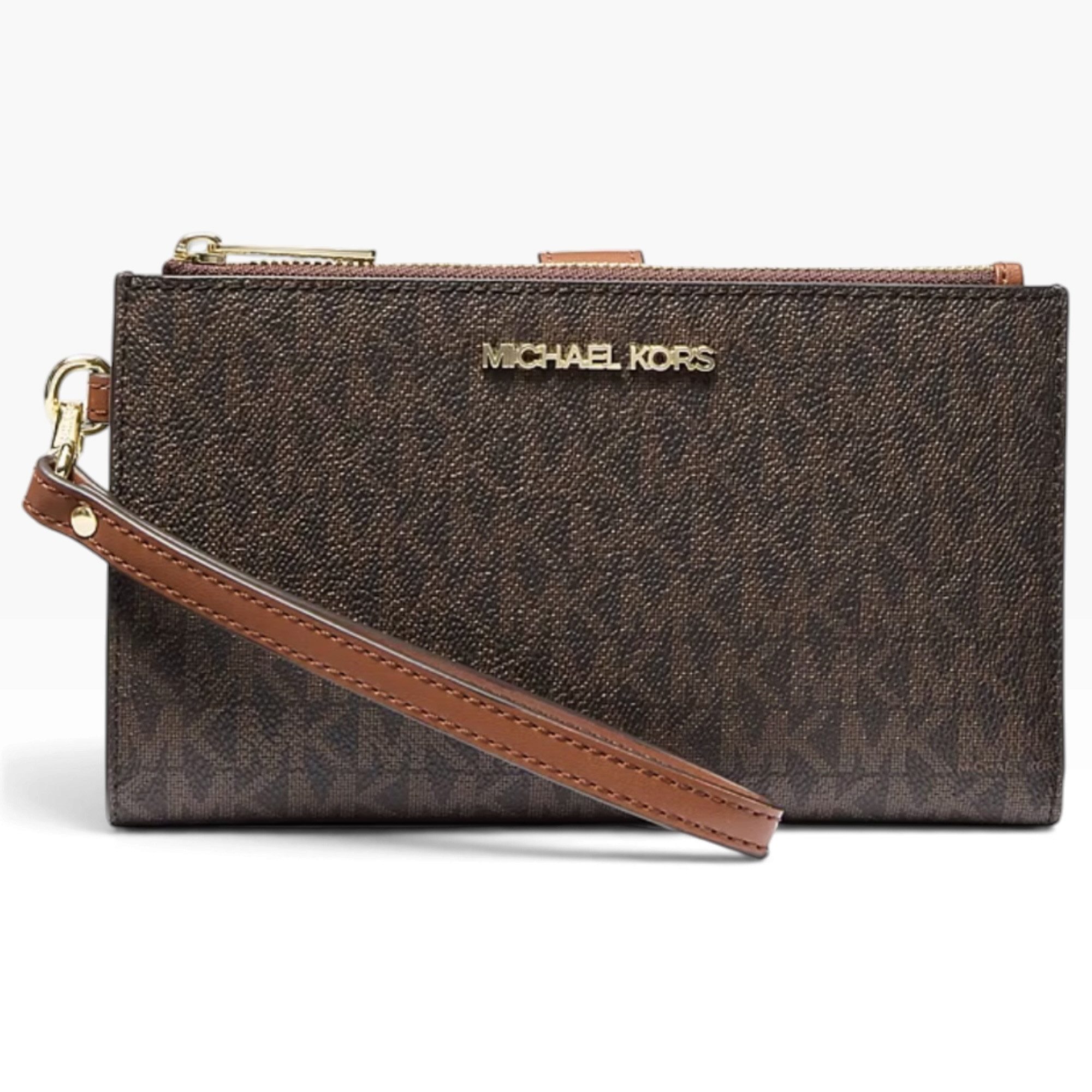 MICHAEL KORS Geldbörse Michael Kors Geldbörse Jet Set Travel Smartphone Wallet Braun