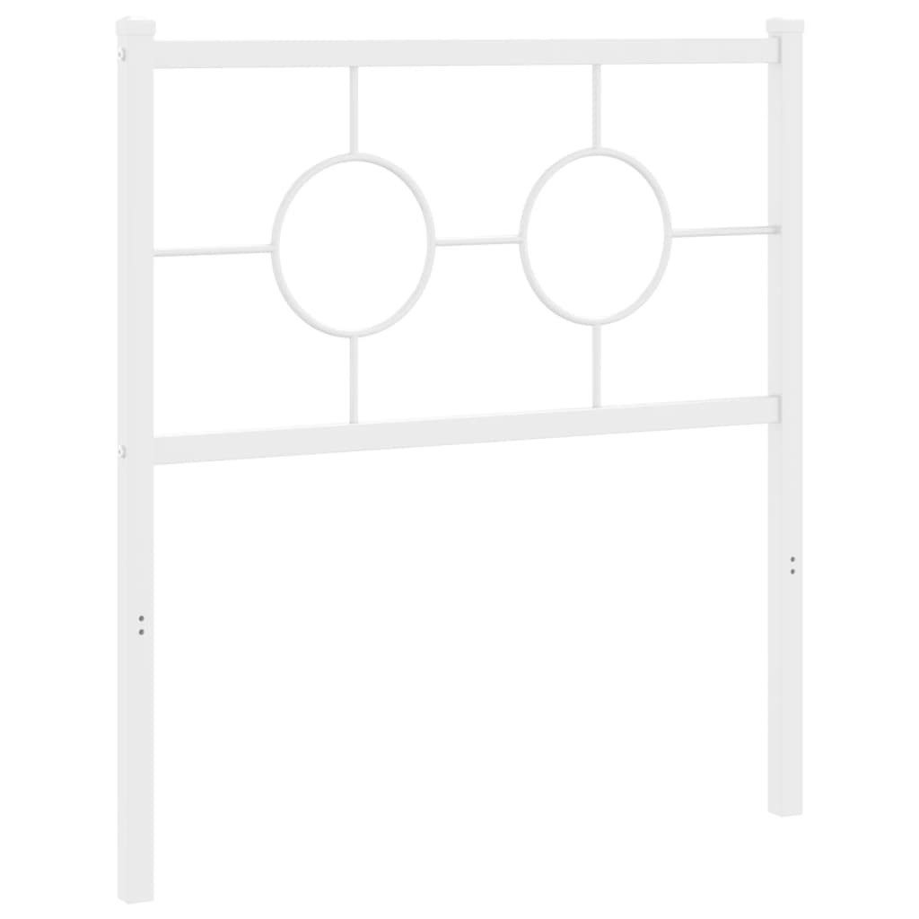 vidaXL Bett Ersatz-Kopfteil Metall Weiß 75 cm (1-tlg)