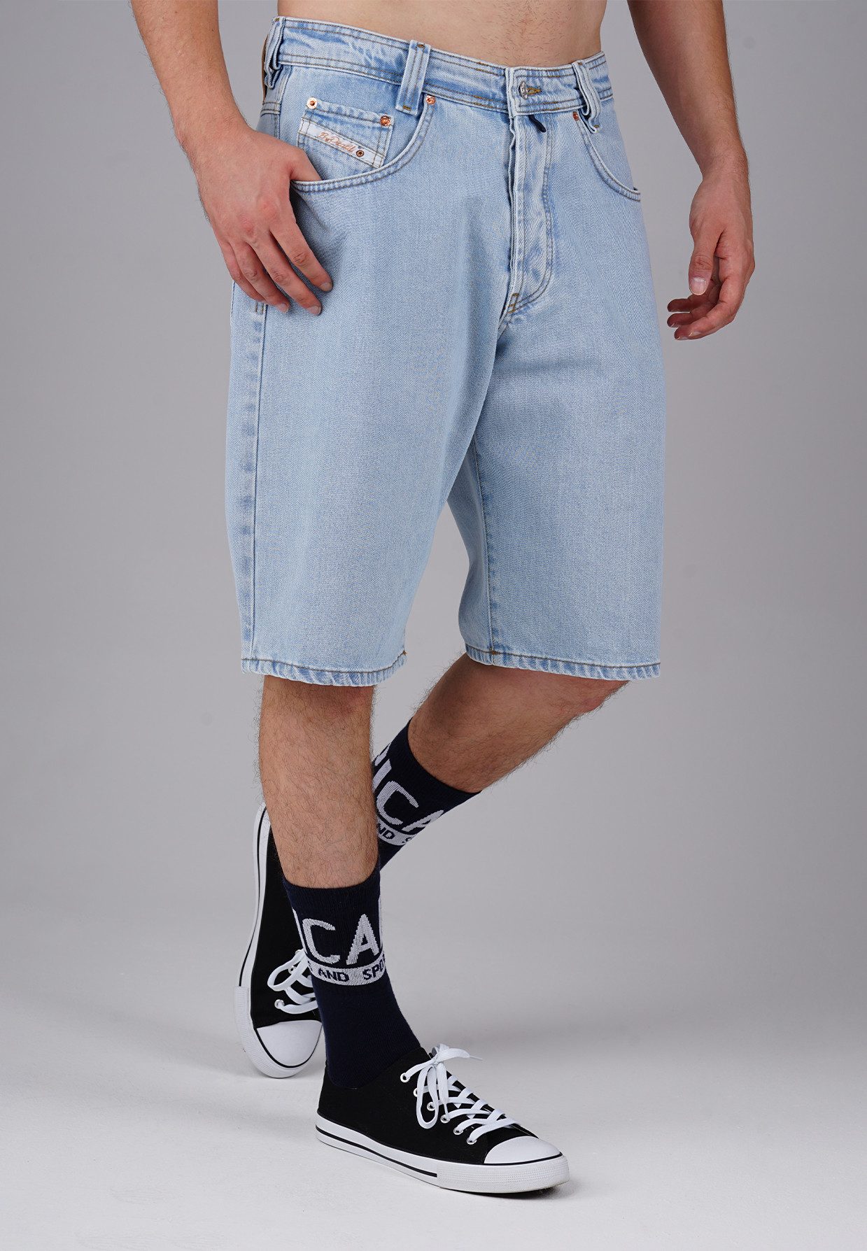 PICALDI Jeans Jeansshorts Zicco 471 Moon - Relaxed Fit Ice Blue Vintage (1-tlg) Baumwoll-Denim