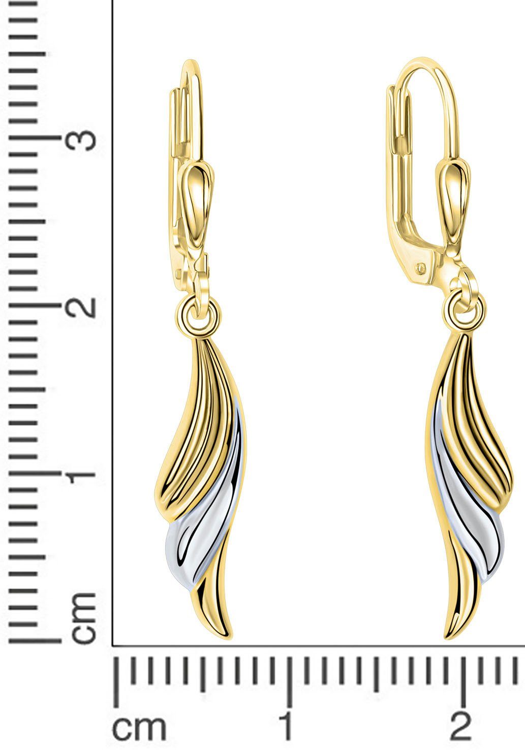 Firetti Paar Ohrhänger Schmuck Geschenk Gold 375 Ohrschmuck Patentbrisur – Bild 2 von 2