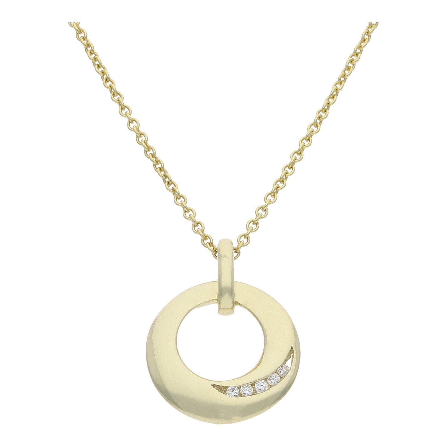 Kettenanhänger JuwelmaLux Anhänger 333/000 (8 Karat) Gold mit Zirkonia JL13-02-0160