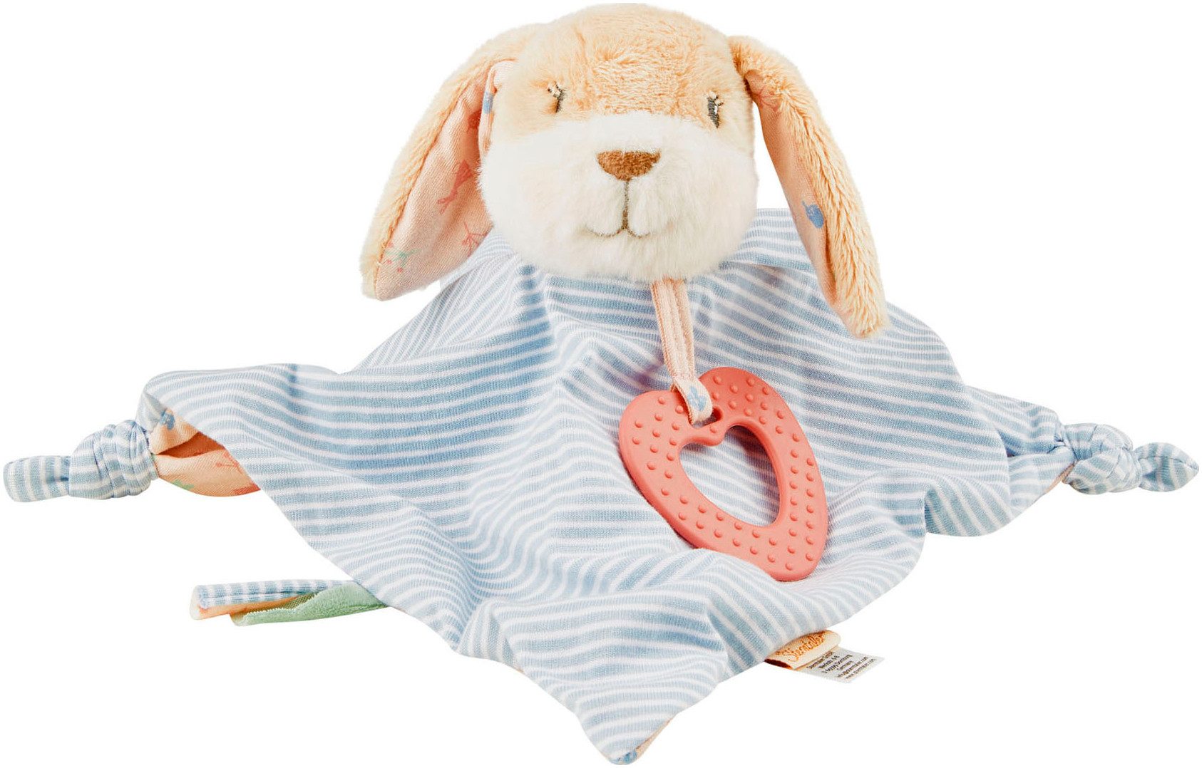Sterntaler® Schmusetuch Hase HanniM, mit Beißring aus Silikon