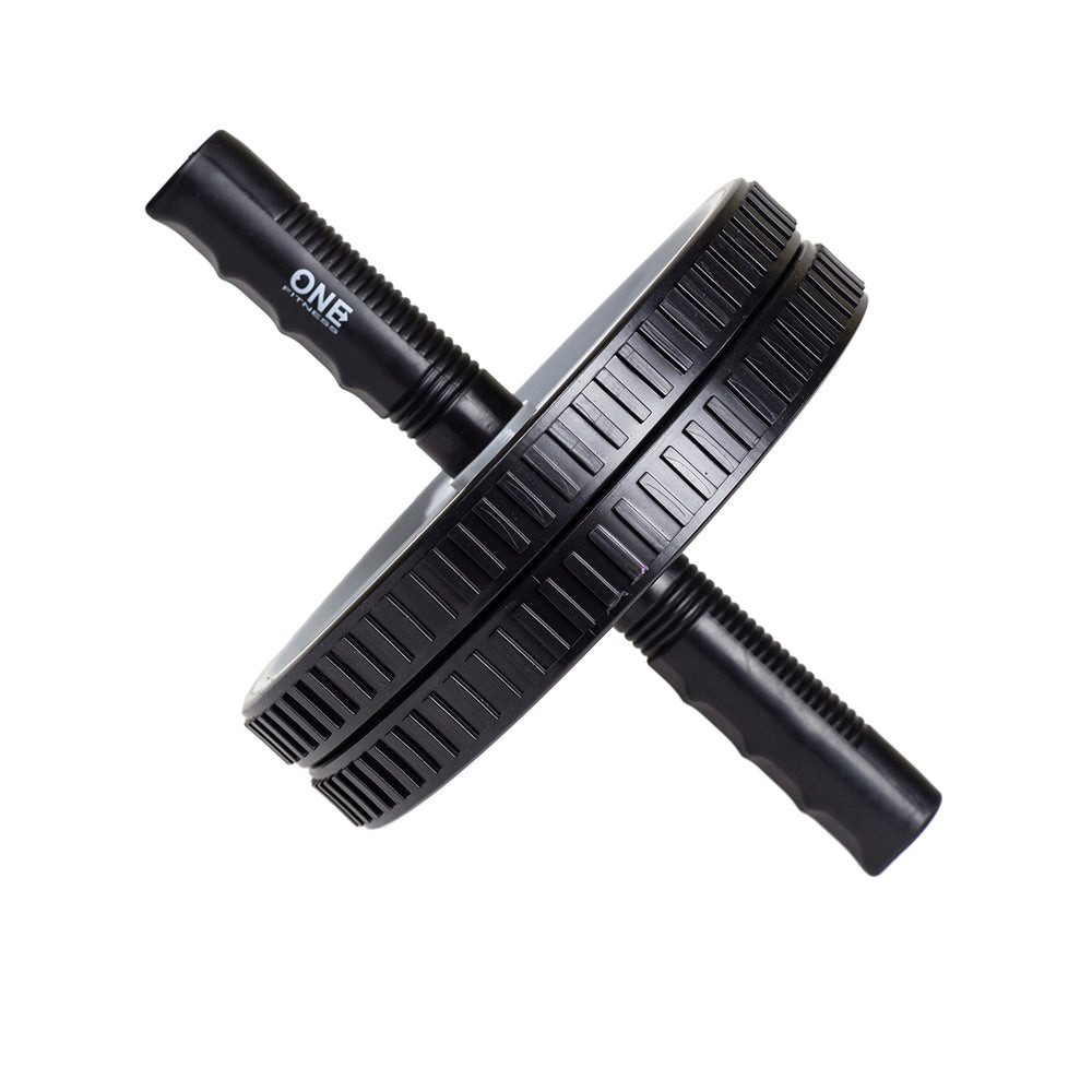 ONE FITNESS Bauchtrainer Doppel-Bauchroller (Spar-Set, 1-St., Fitness), Griffe und Räder mit Anti-Rutsch-Oberfläche für sicheres Handling