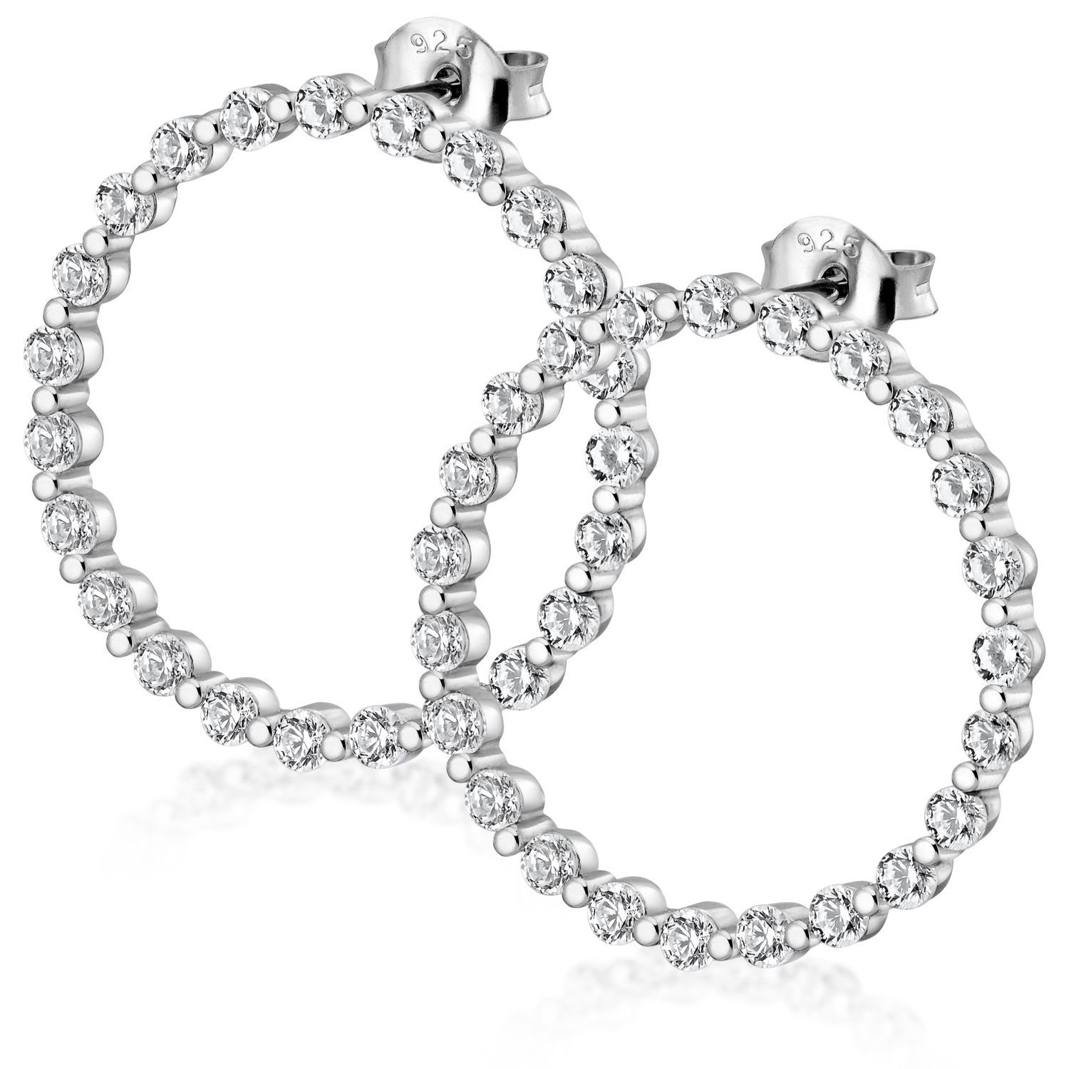 Materia Paar Ohrstecker Ohrringe Damen Kreis Zirkonia SO-409, 925 Sterling günstig online kaufen