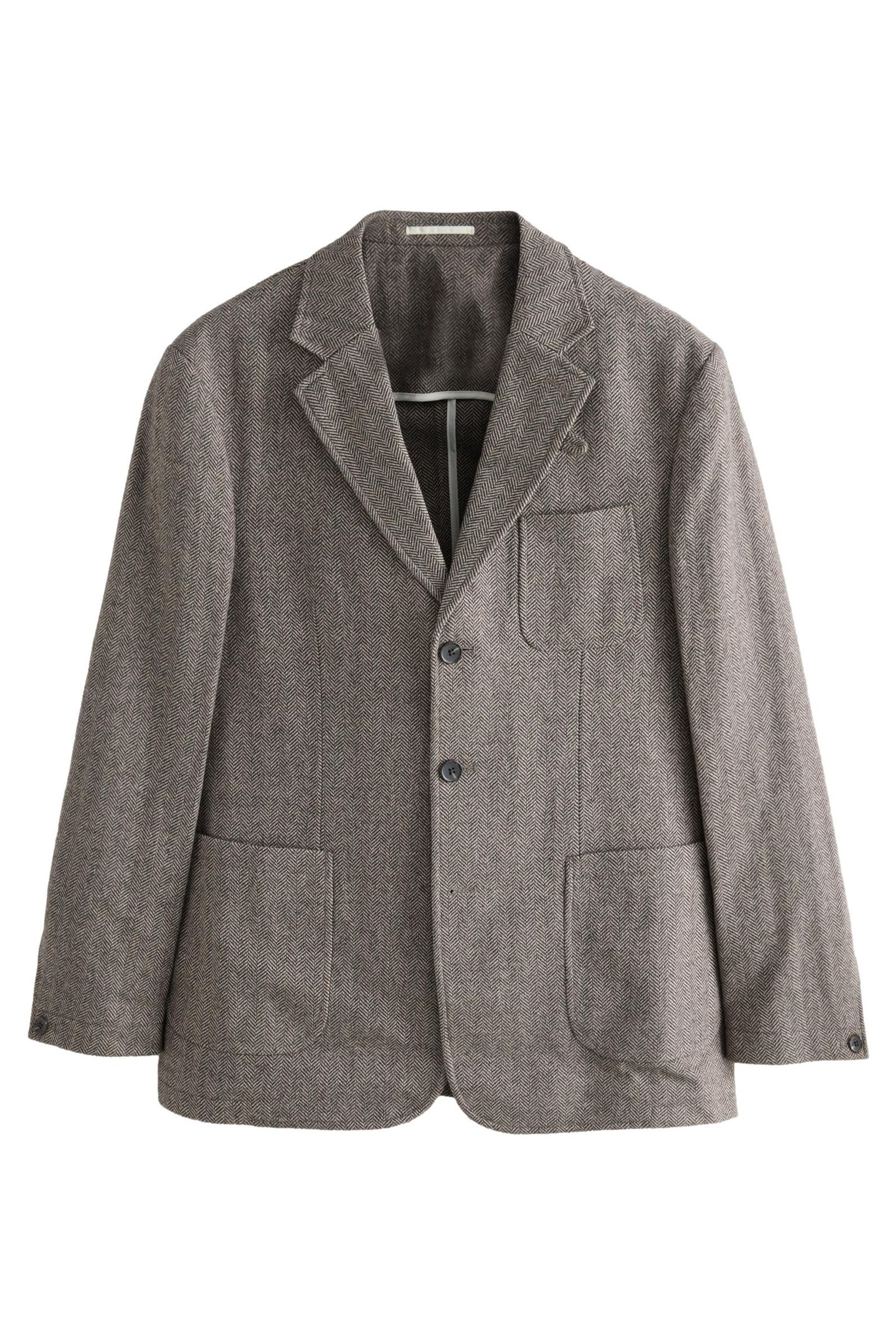 Next Куртки блейзер Regular Fit Sakko mit Fischgrätmuster und Wolle (1-tlg)