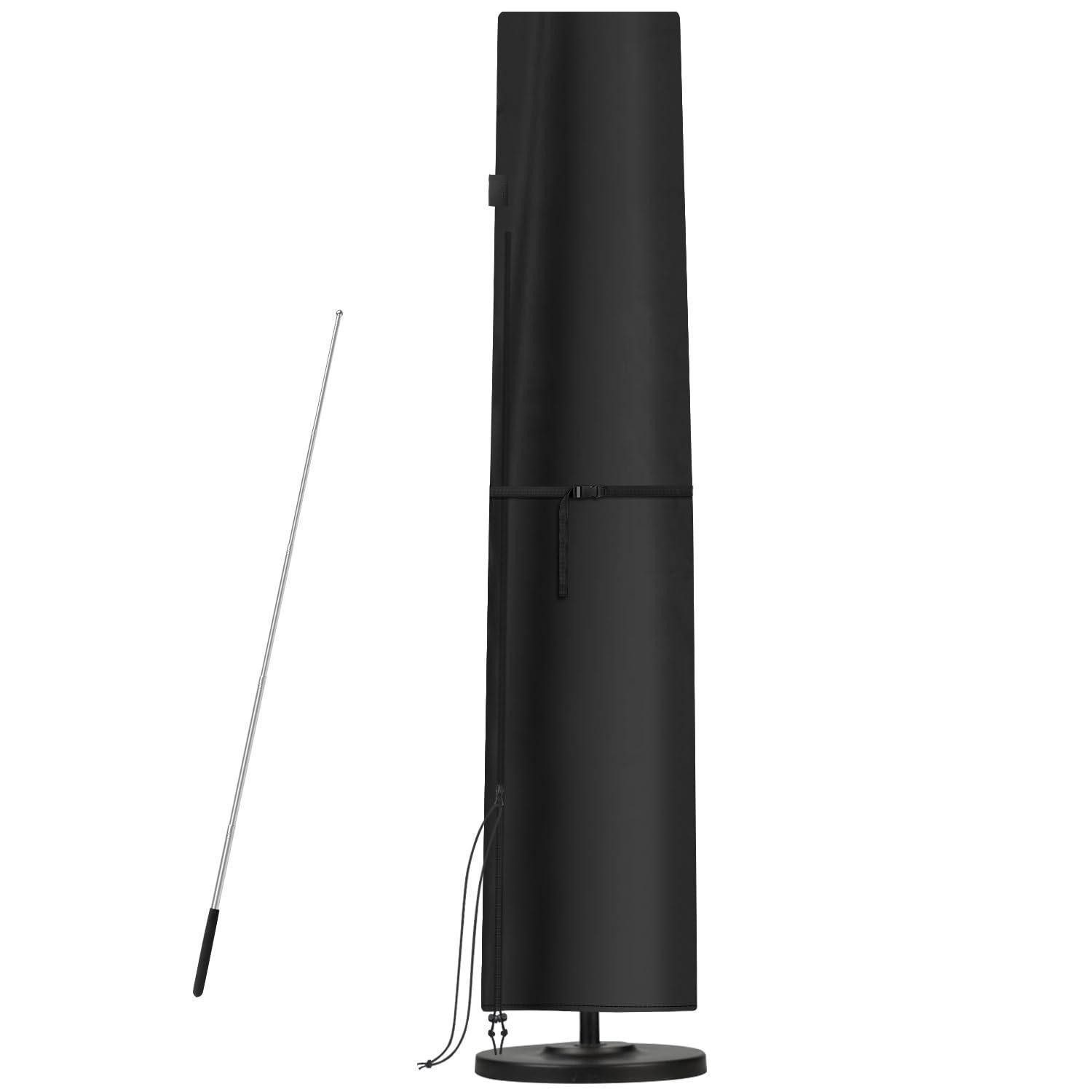 LuxusKollektion Sonnenschirm-Schutzhülle Schirmhülle Sonnenschirm 280cm Schwarz (1-St)