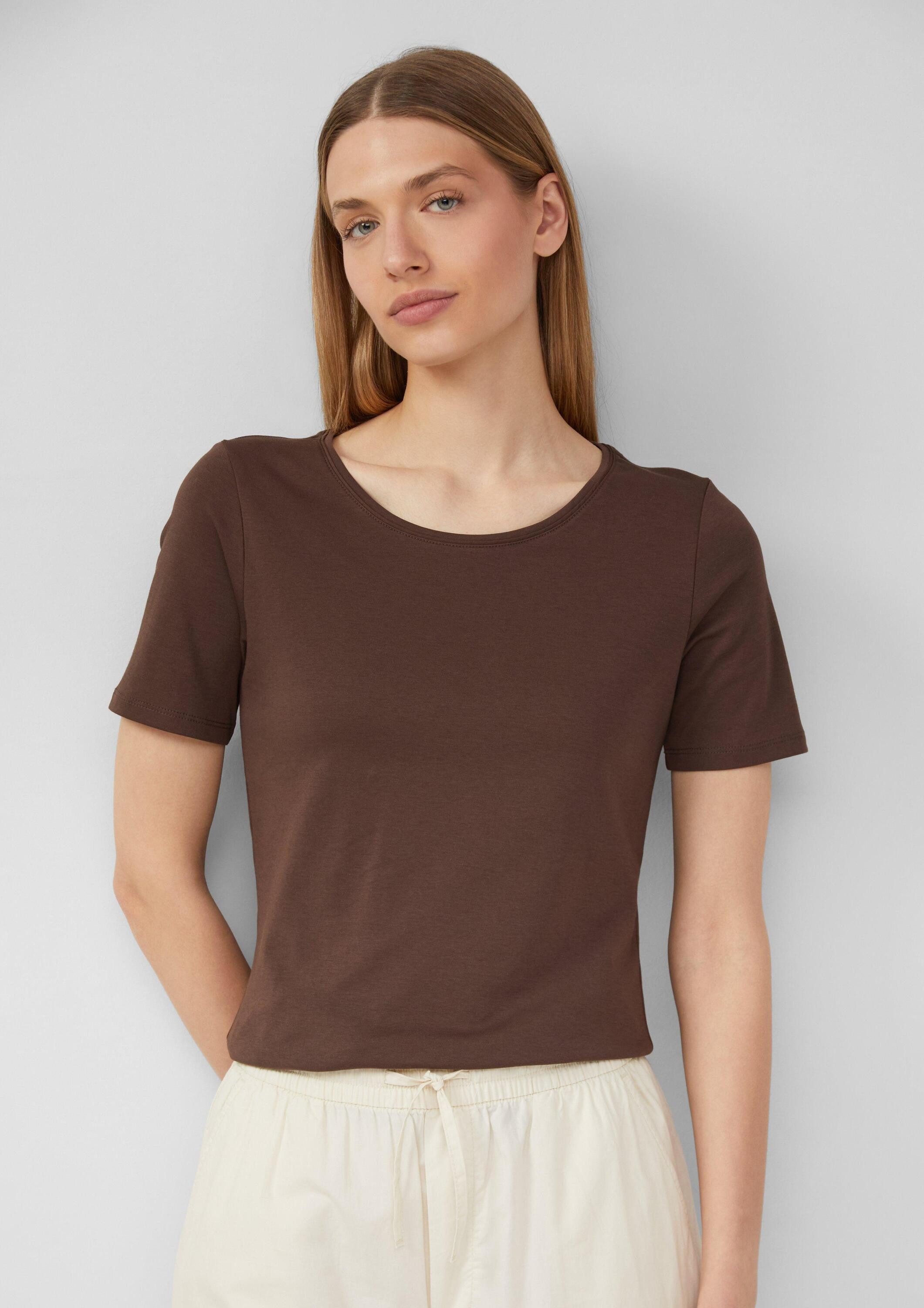 s.Oliver Kurzarmshirt T-Shirt T-Shirt aus Interlockjersey im Slim Fit günstig online kaufen