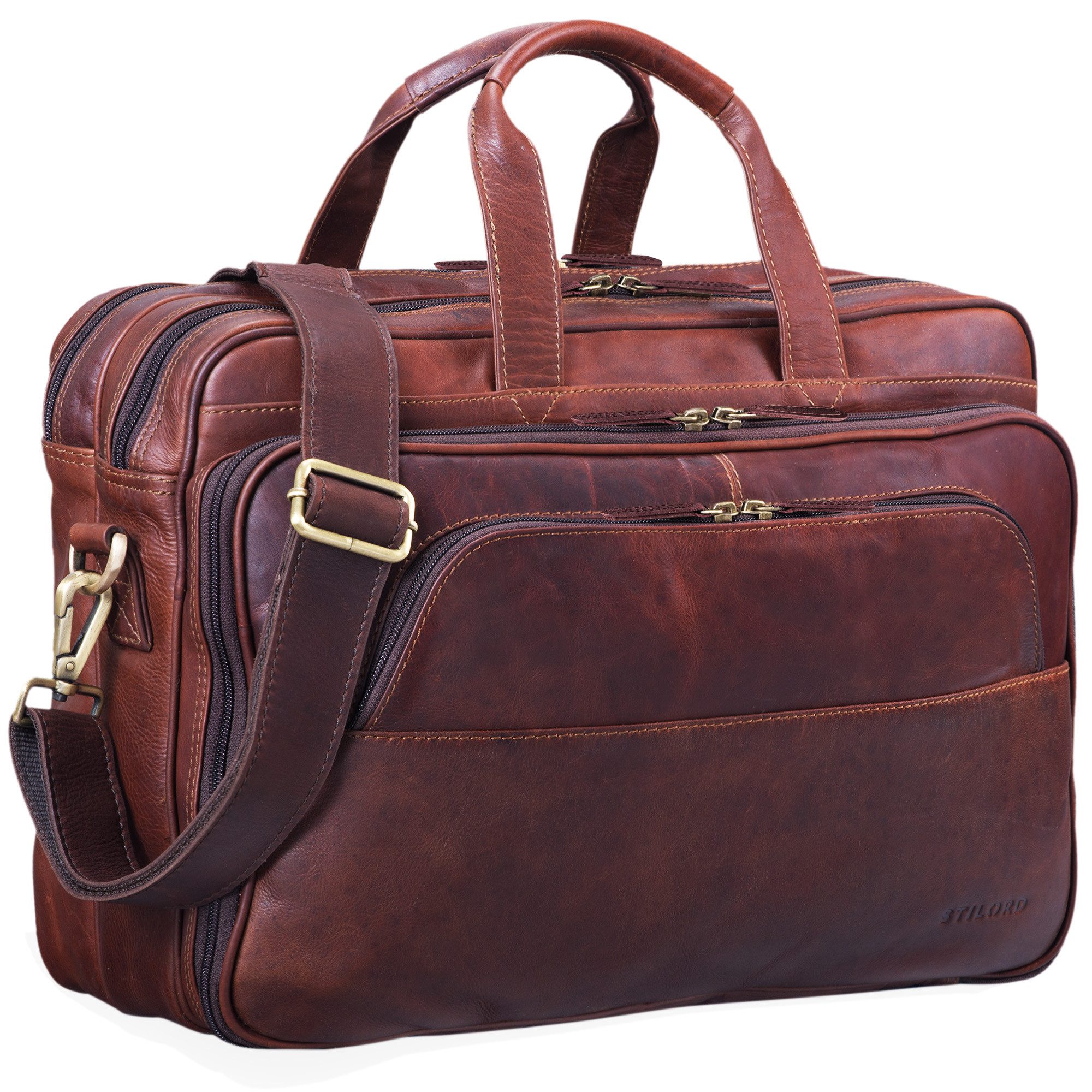 Aktentasche "Artemis" Vintage Lehrertasche Leder Aktentasche