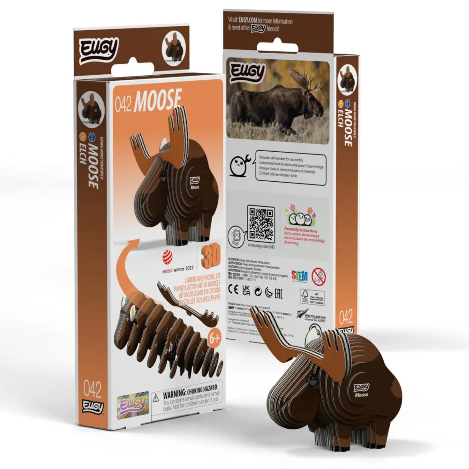 BrainBox Spiel EUGY - 3D Bastelset Elch