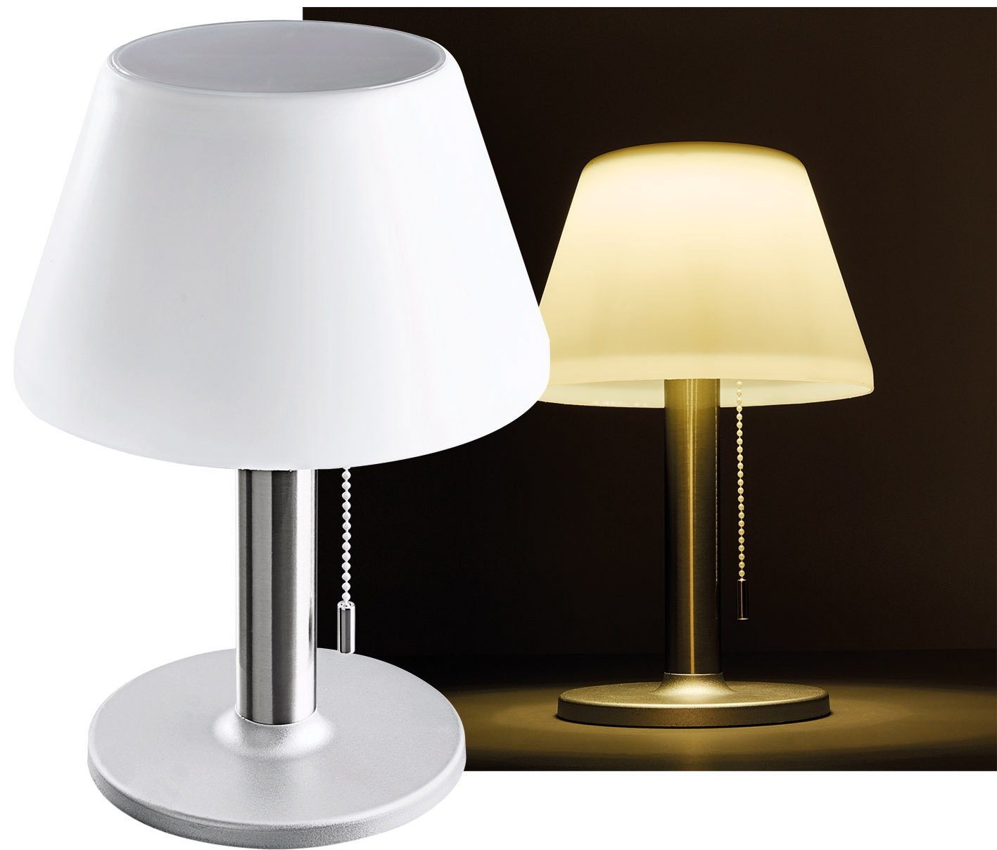 ChiliTec Tischleuchte LED Tischleuchte 28cm hoch, Ø20cm 5W, 3000K, warmweiß | Tischlampen
