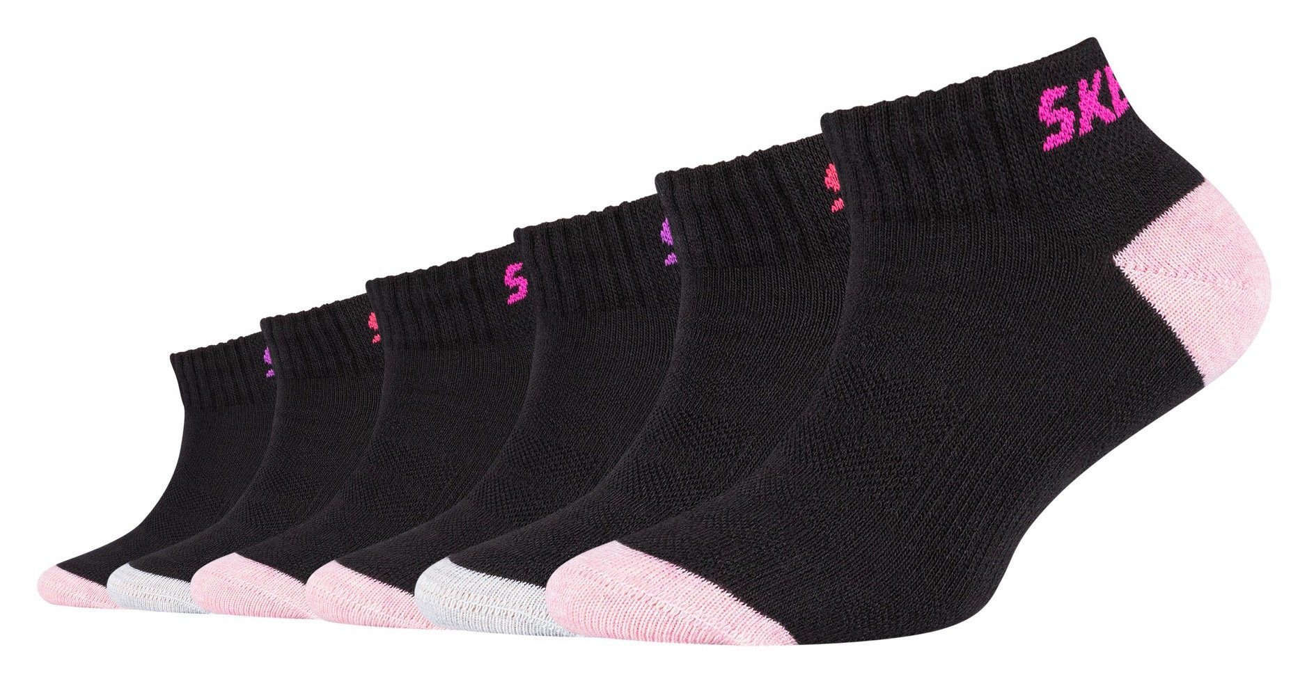 Mesh-Ventilation Ausstattung (6-Paar) Paar) Sneakersocken schwarz (6 6x Skechers mit