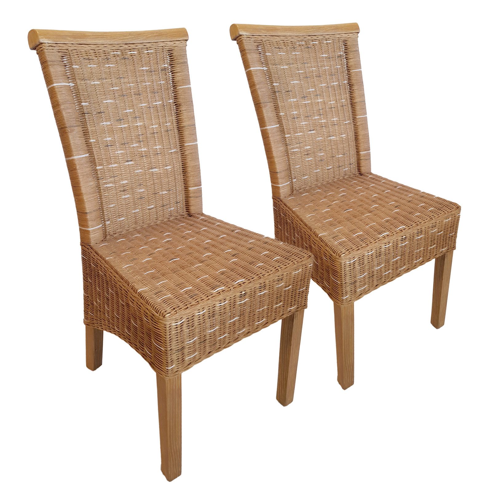 Amagohome Rattanstuhl Esszimmer Stühle Set 2 günstig online kaufen