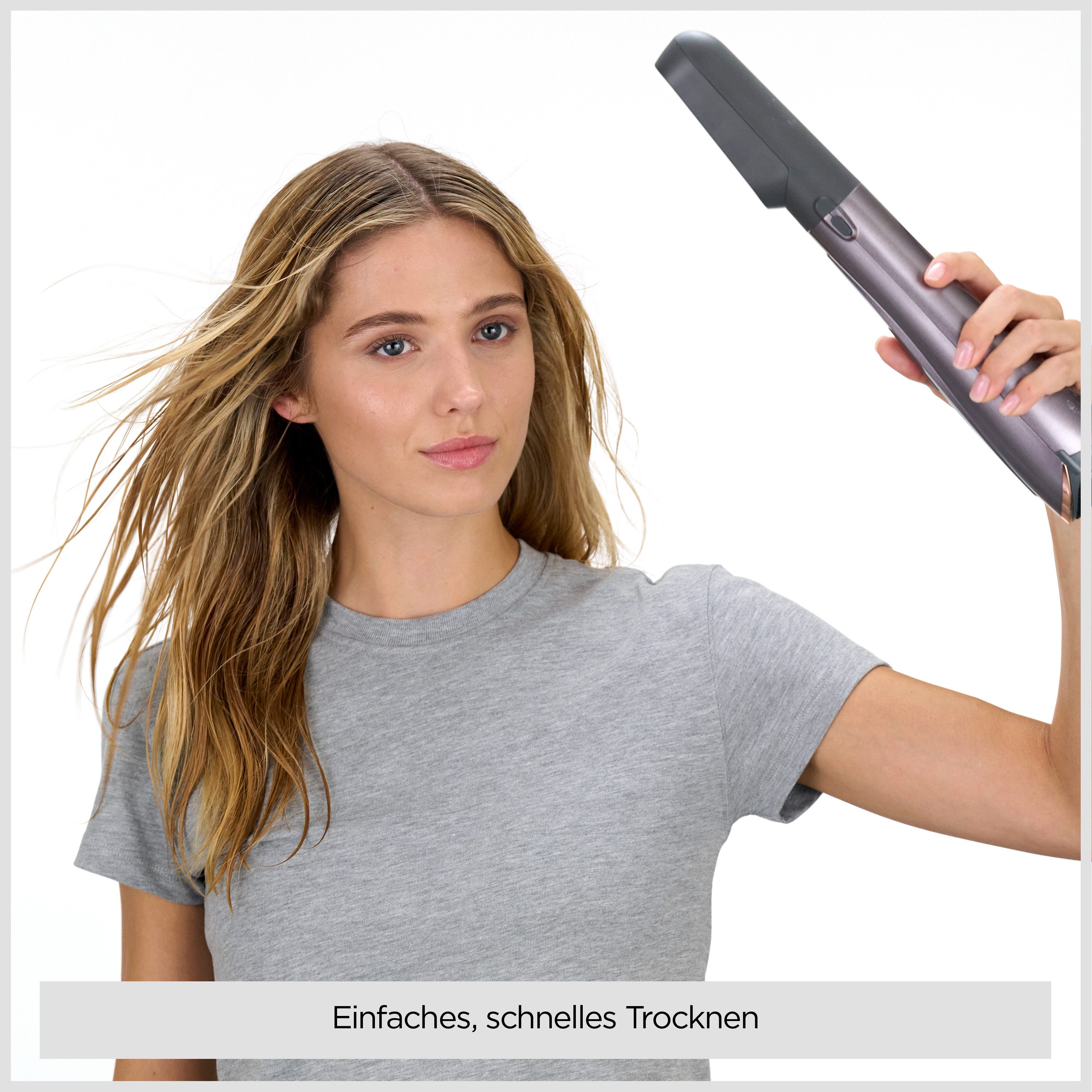 BaByliss Warmluftbürste Air Style 1000 Warmluftbürste mit 4 Aufsätzen, 1000W, AS136E, 4-in-1 Styler zum Föhnen, Glätten, Locken und für Volumen, Ionen