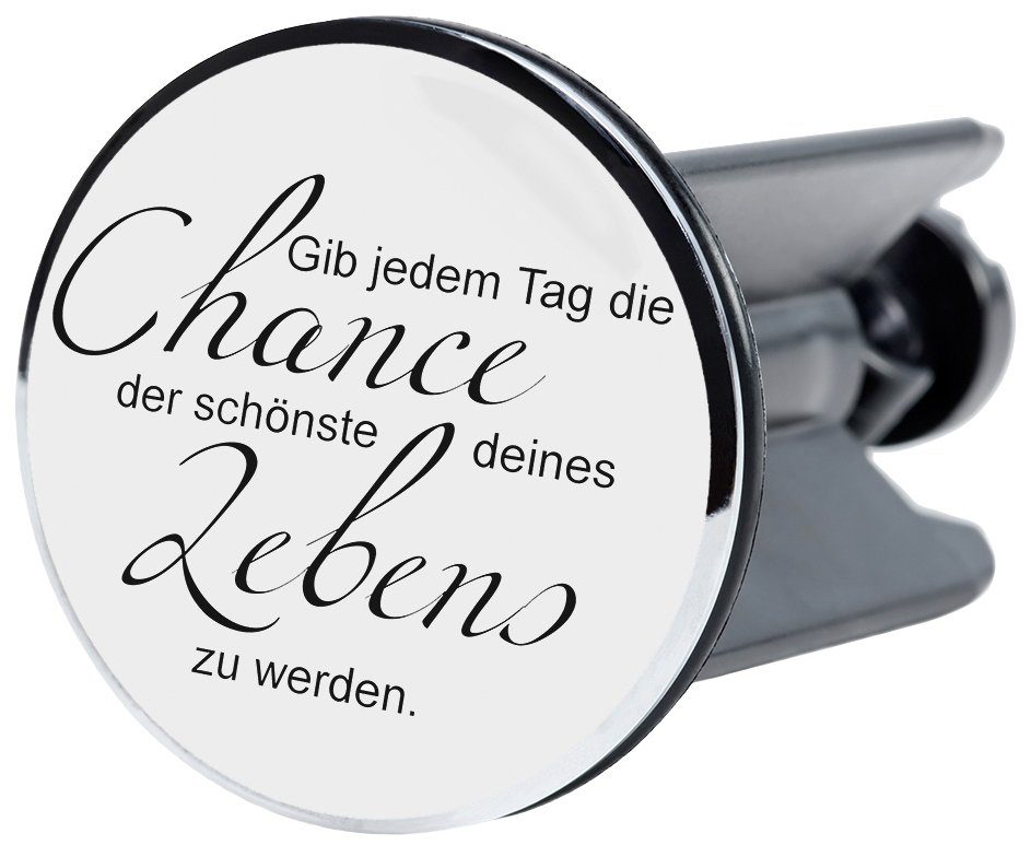 Sanilo Waschbeckenstöpsel Gib jedem Tag…, Ø 4 cm, Ø 4 cm