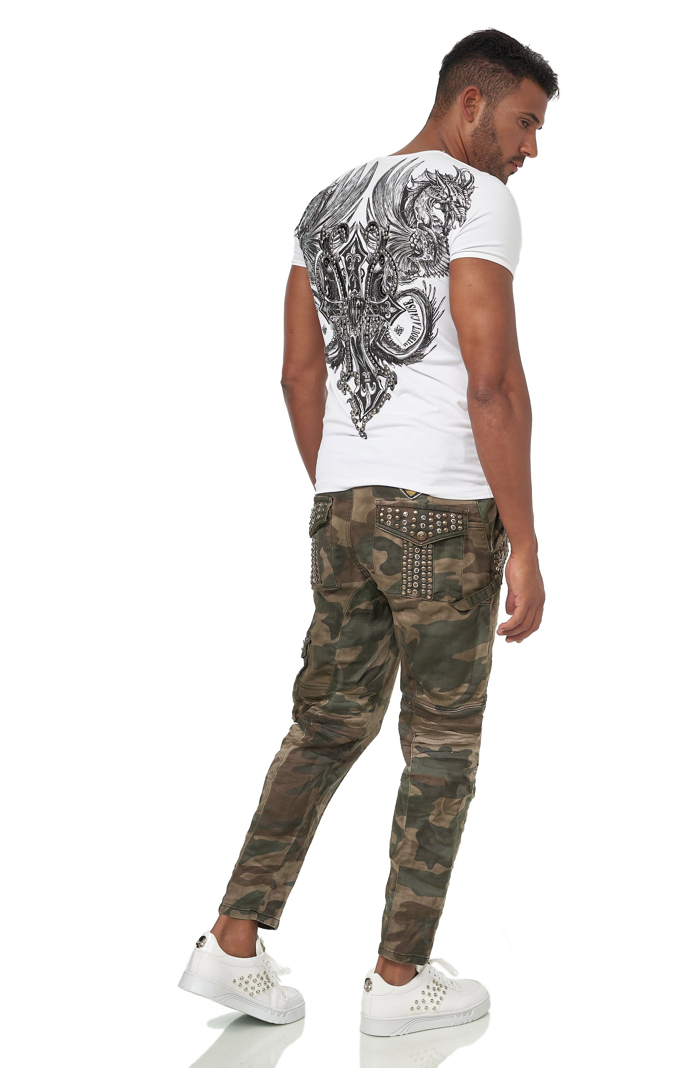 KINGZ Cargohose mit modischen Details