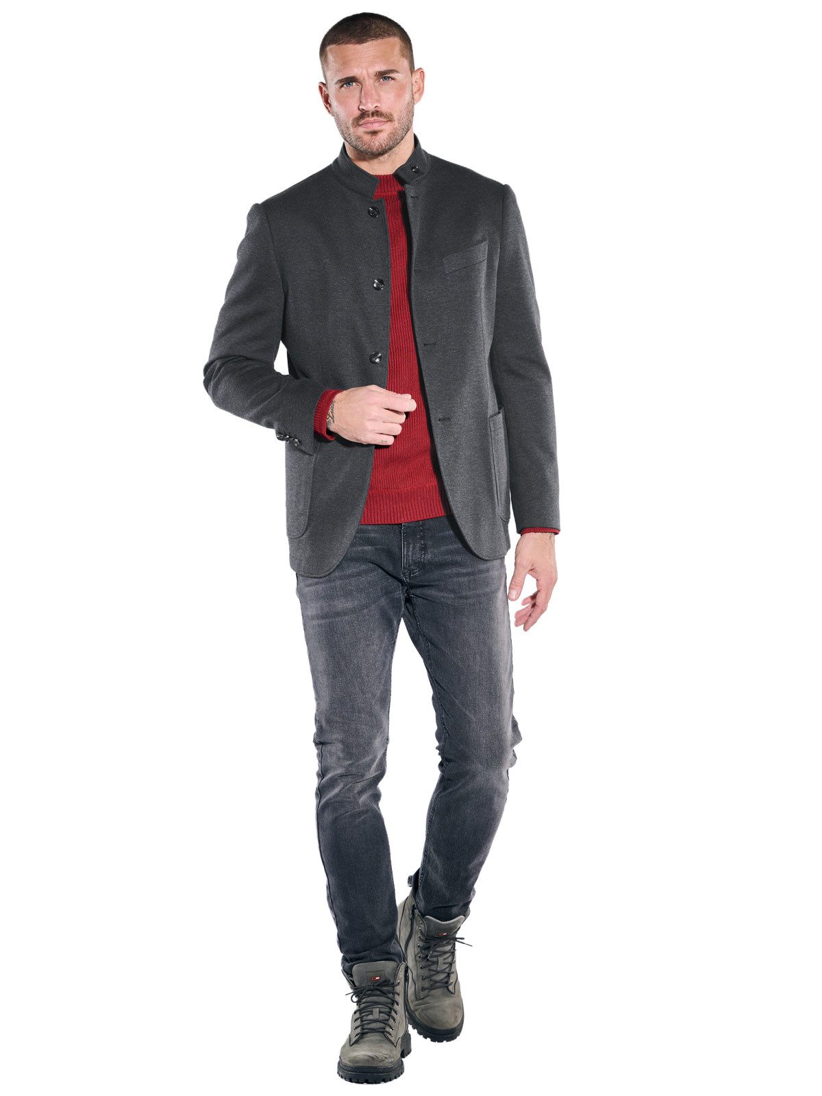 emilio adani Sakko Herren Freizeit-Sakko slim fit, Anthrazit
