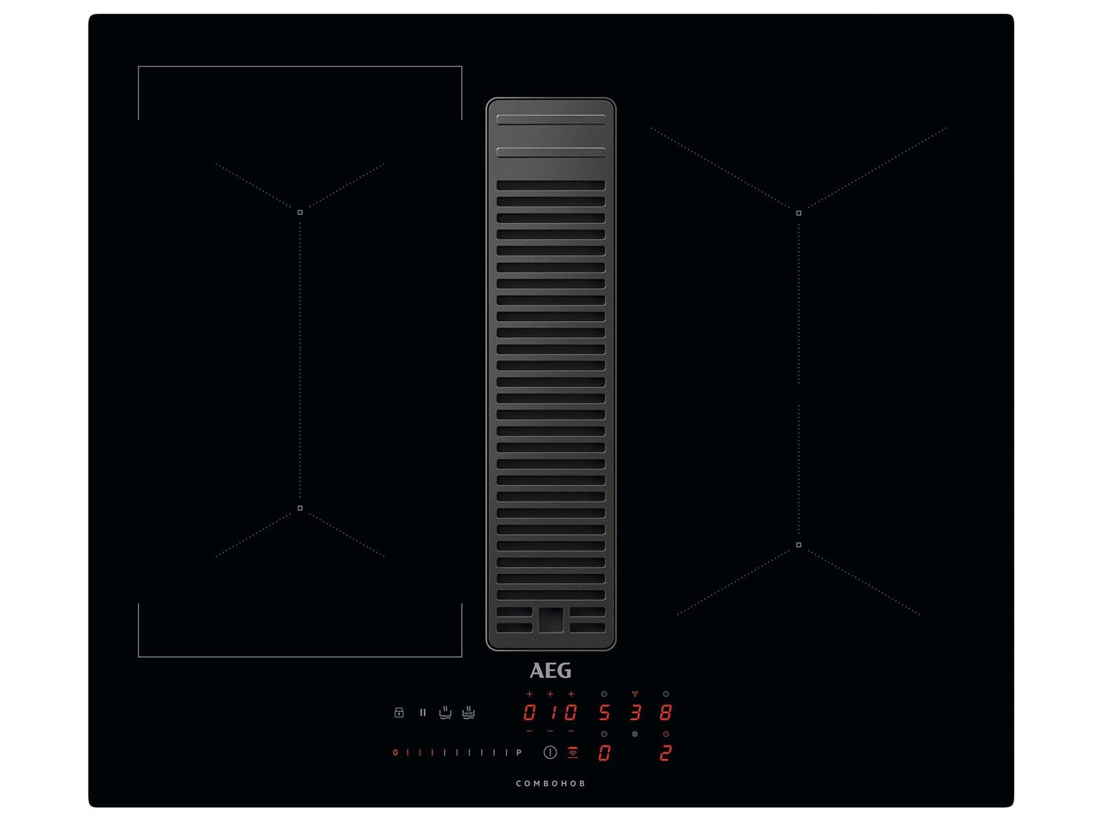 AEG Kochfeld mit Dunstabzug IDE74243IB, Timer