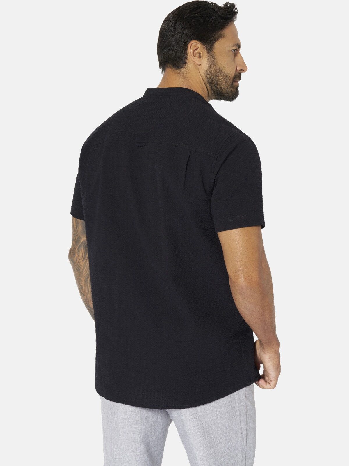 Jan Vanderstorm Kurzarmhemd ALBART in einfarbiger Optik günstig online kaufen