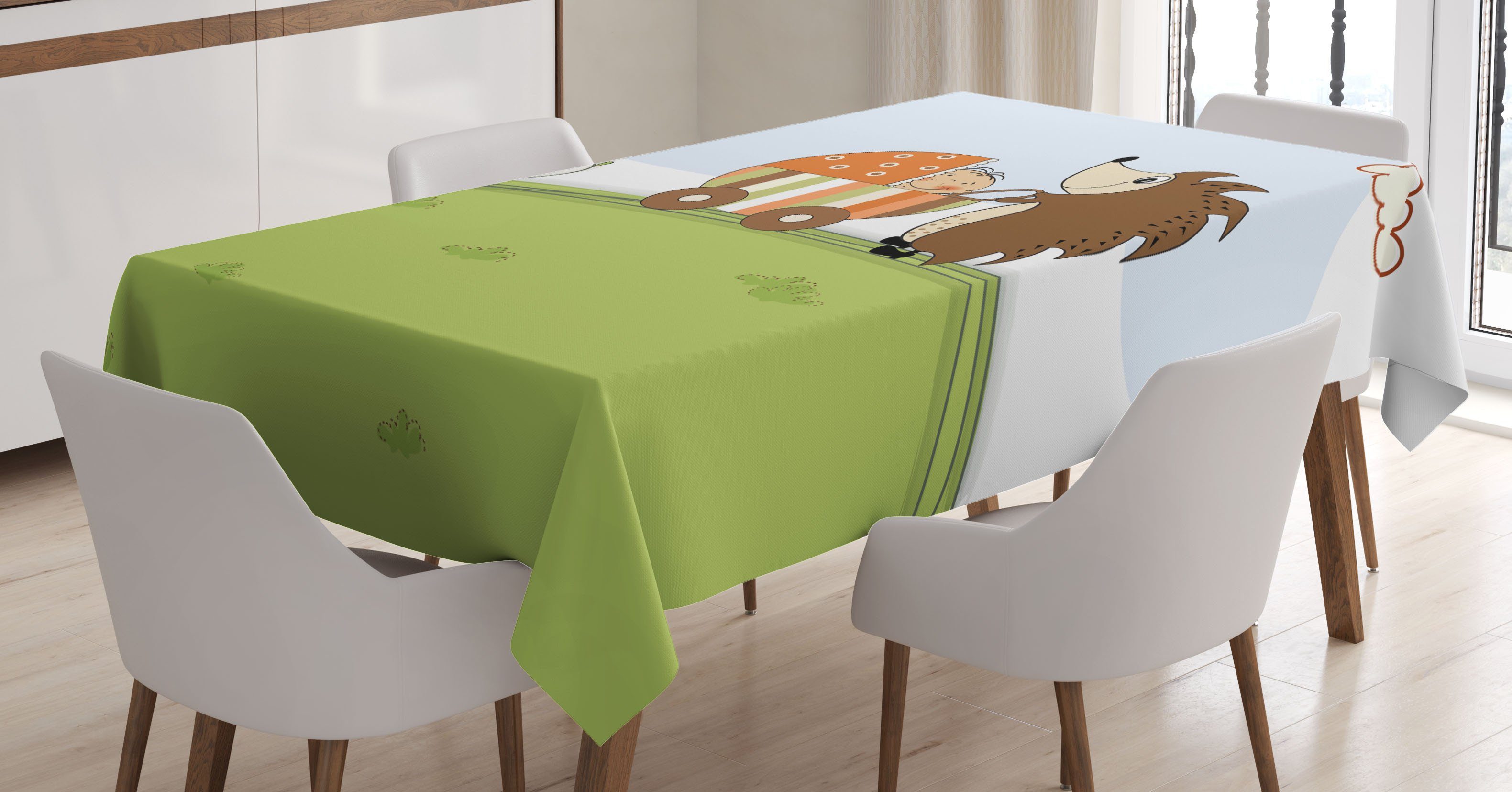 Abakuhaus Tischdecke Klare Baby Bereich Farbfest geeignet Lustig Farben, Für Igel Shower Waschbar den und Außen