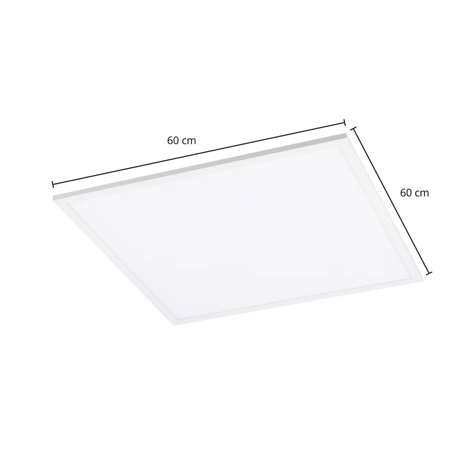 Lindby LED Panel Luay, Enthalten, LED 27 W gesamt, Farbwechsel warmweiß / tageslicht